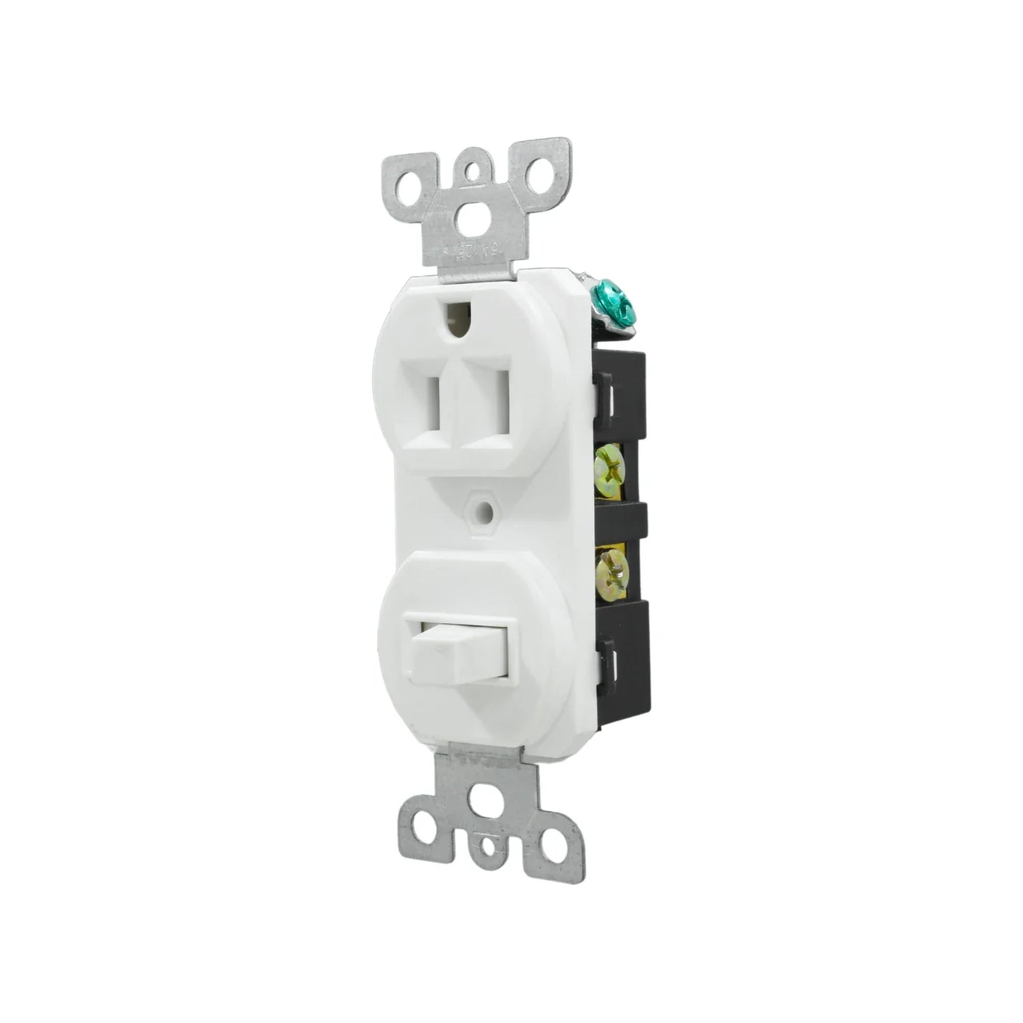 Contacto/apagador dúplex aterrizado blanco Argos 8840106