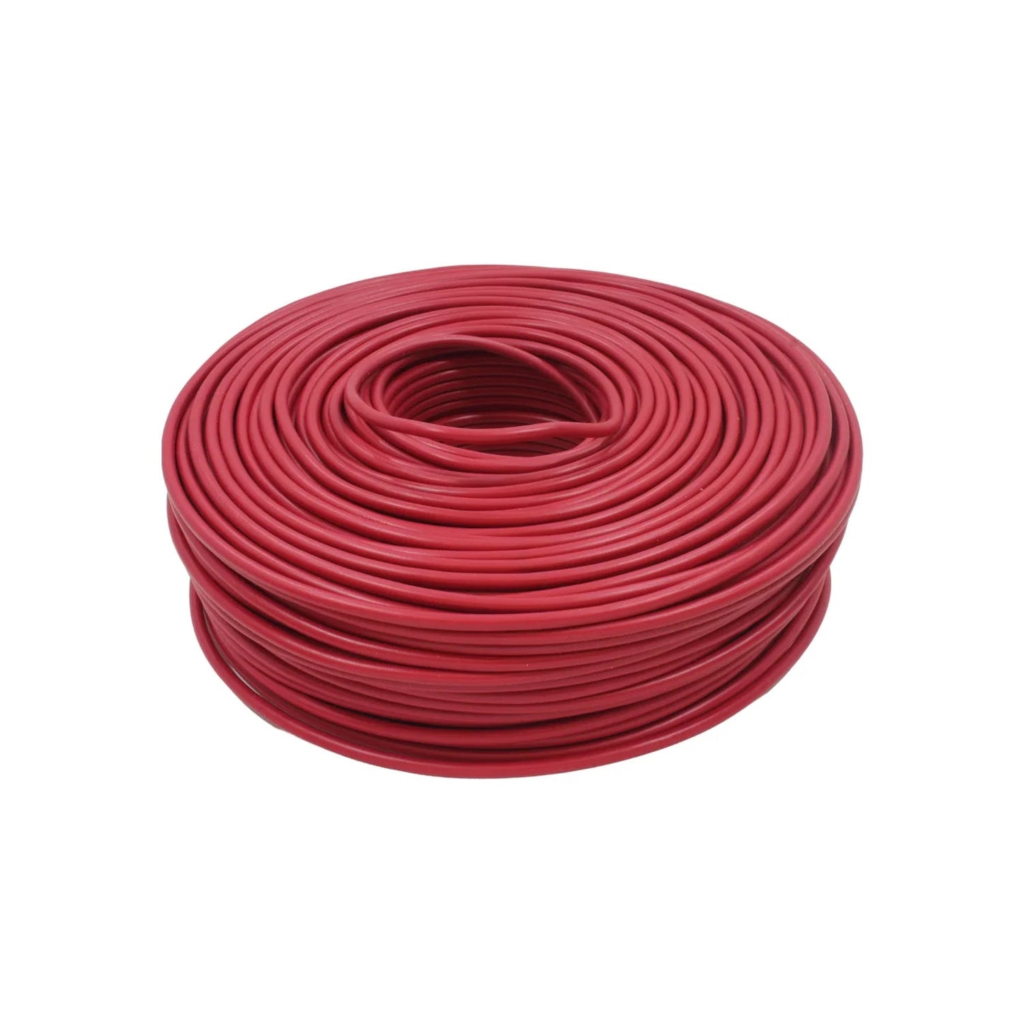 Rollo de cable eléctrico rojo calibre #8 de 100 metros para instalaciones de ferretería