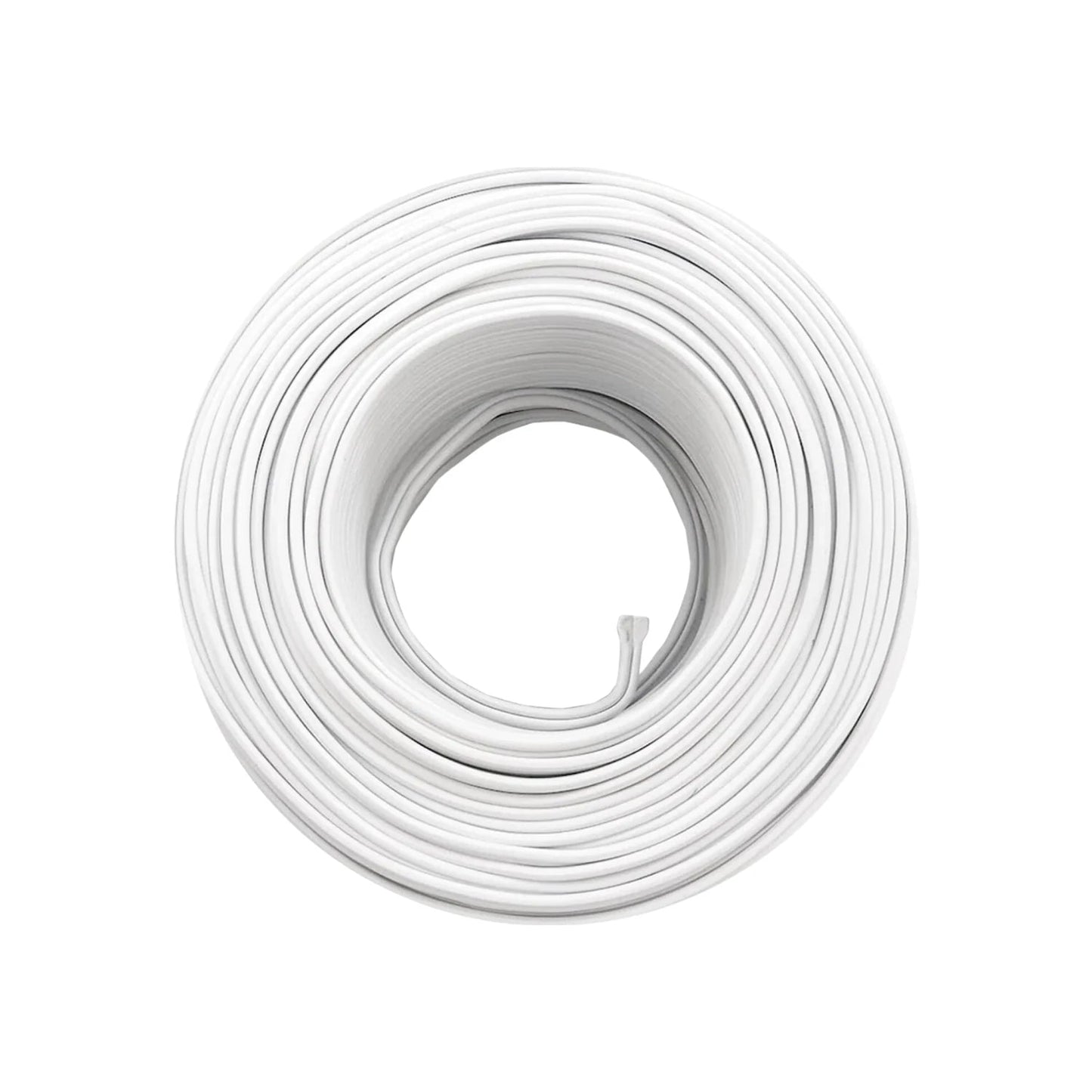 Cable eléctrico calibre 14 blanco en rollo de 100 metros para instalaciones de potencia