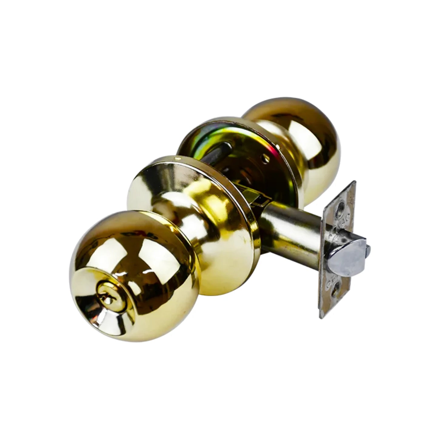 Cerradura/Chapa esfera para recámara dorada Kovac PT03