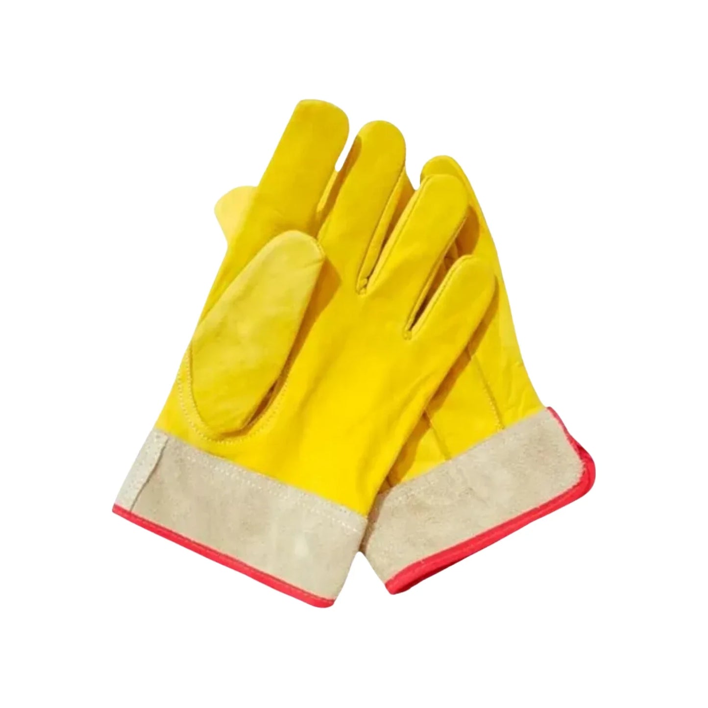 Excelente diseño corto confortable.,Fabricado de 100% de ganado vacuno.,Guante de piel sin costuras.,Costura recta y zig zag plano en palma y plantillas utilizadas para conformar una sola pieza.