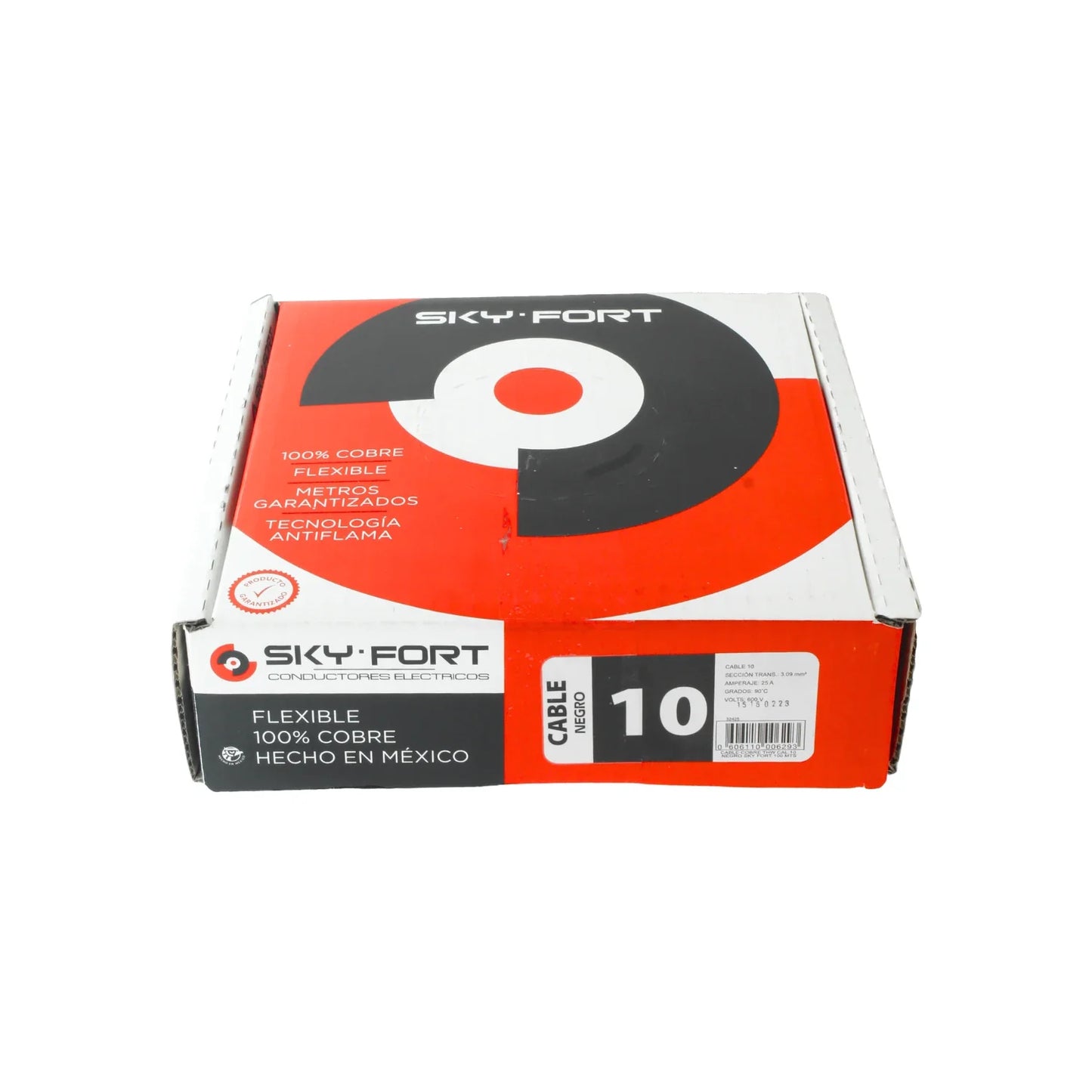 Cable #10 negro 100 m Sky Fort CSKY-N-10