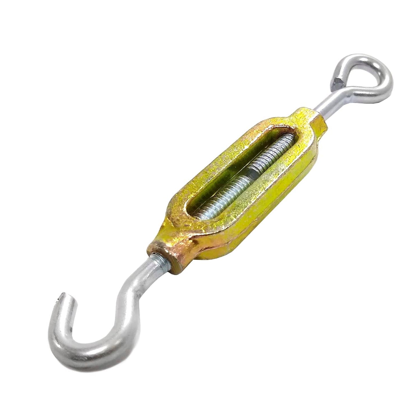 Cuerpo metálico.,Gancho a argolla de acero al carbón.,Carga máxima 40 kg,Medida de 3/16"