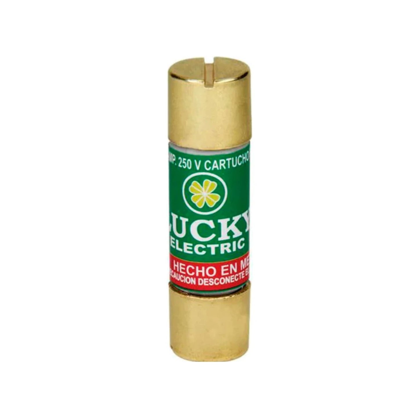 Fusible cartucho Lucky Electric 250V dorado para protección de circuitos eléctricos