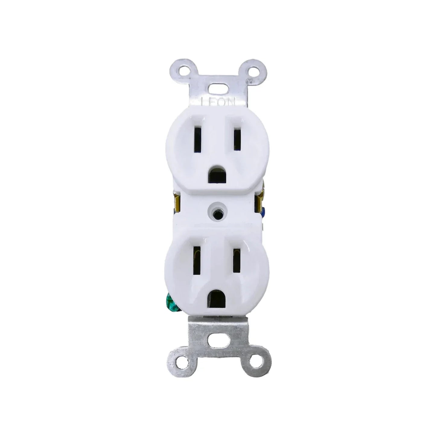 Fabricado en baquelita.,Cuerpo color blanco.,Voltaje 127 V - 15 A,Contacto dúplexpolarizado y aterrizado.