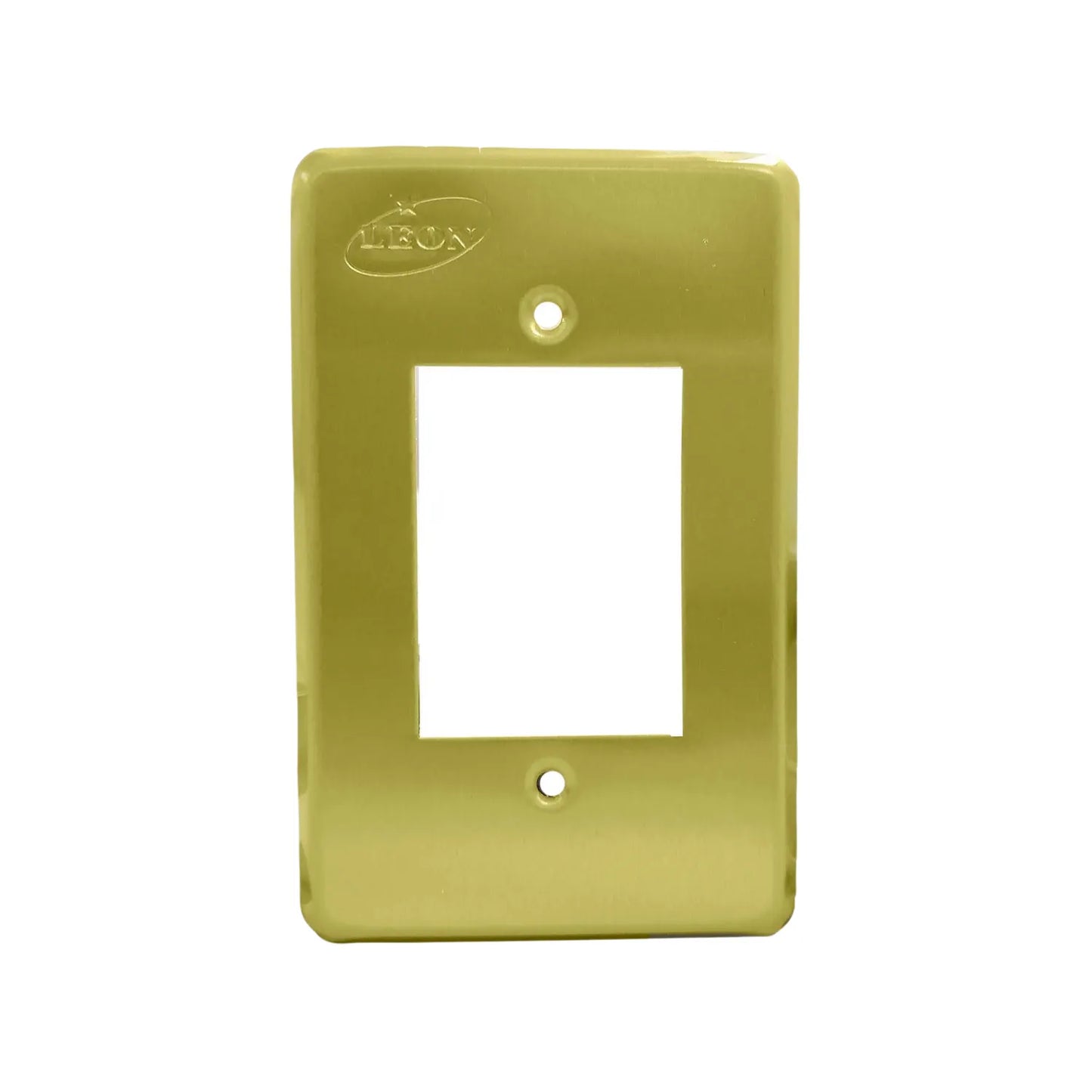 Fabricada en aluminio.,Placa de 3 ventana acabado dorado.,Incluye tornillos.,Para apagadores tipo italiano.