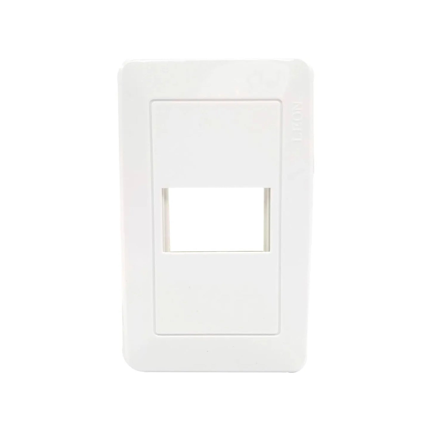 Fabricada de plástico ABS,Placa de 1 ventana acabado blanco.,Incluye tornillos.,Blanca.