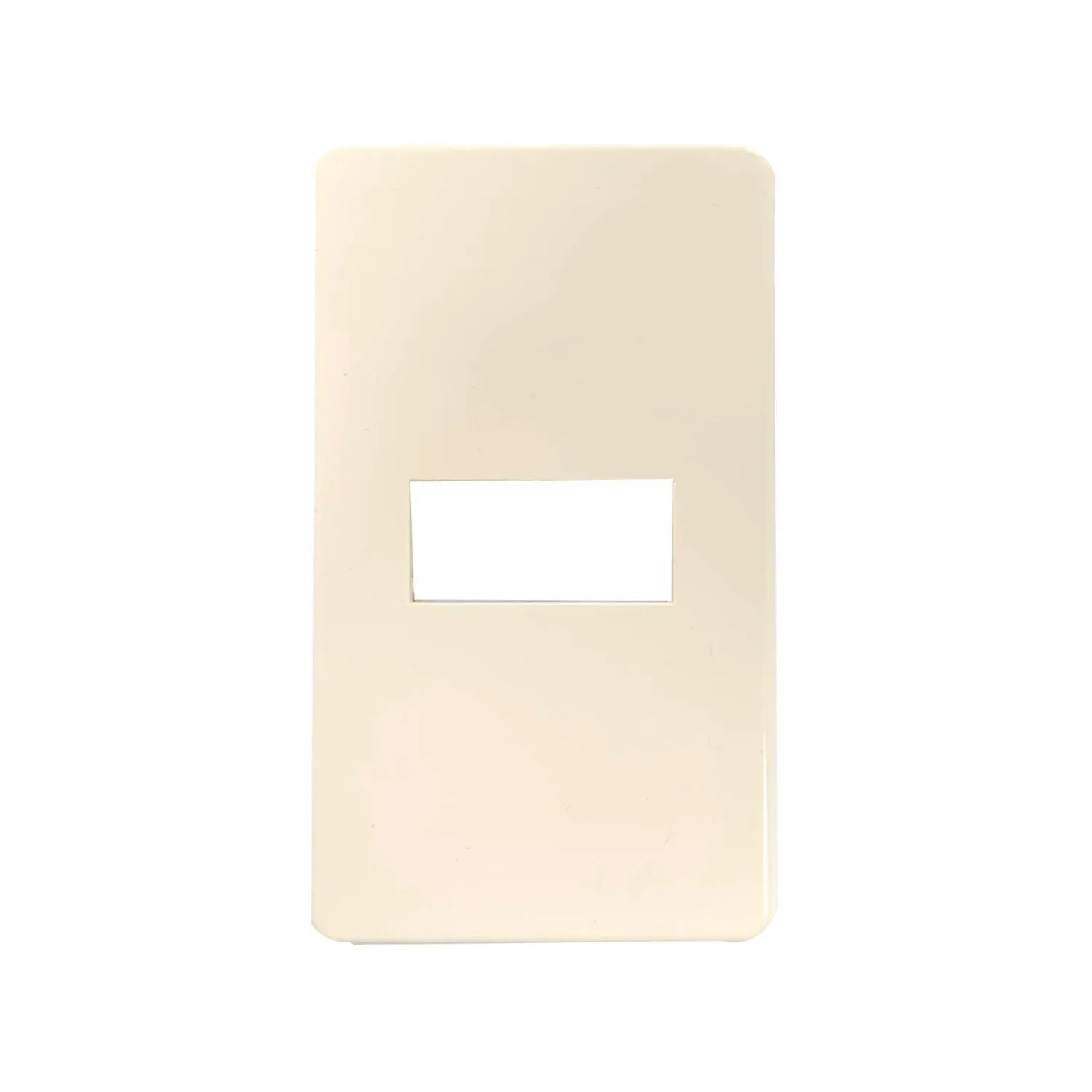 Fabricada de plástico ABS,Placa una ventana acabado marfil.,Incluye tornillos.,Placa línea de lujo.