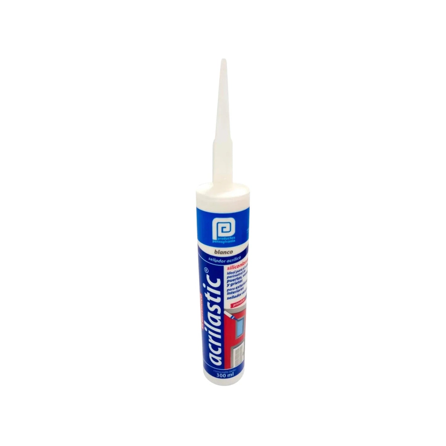 Sellador acrílico blanco Pennsylvania Acrilastic 300ml para grietas, ventanas y puertas, pintable