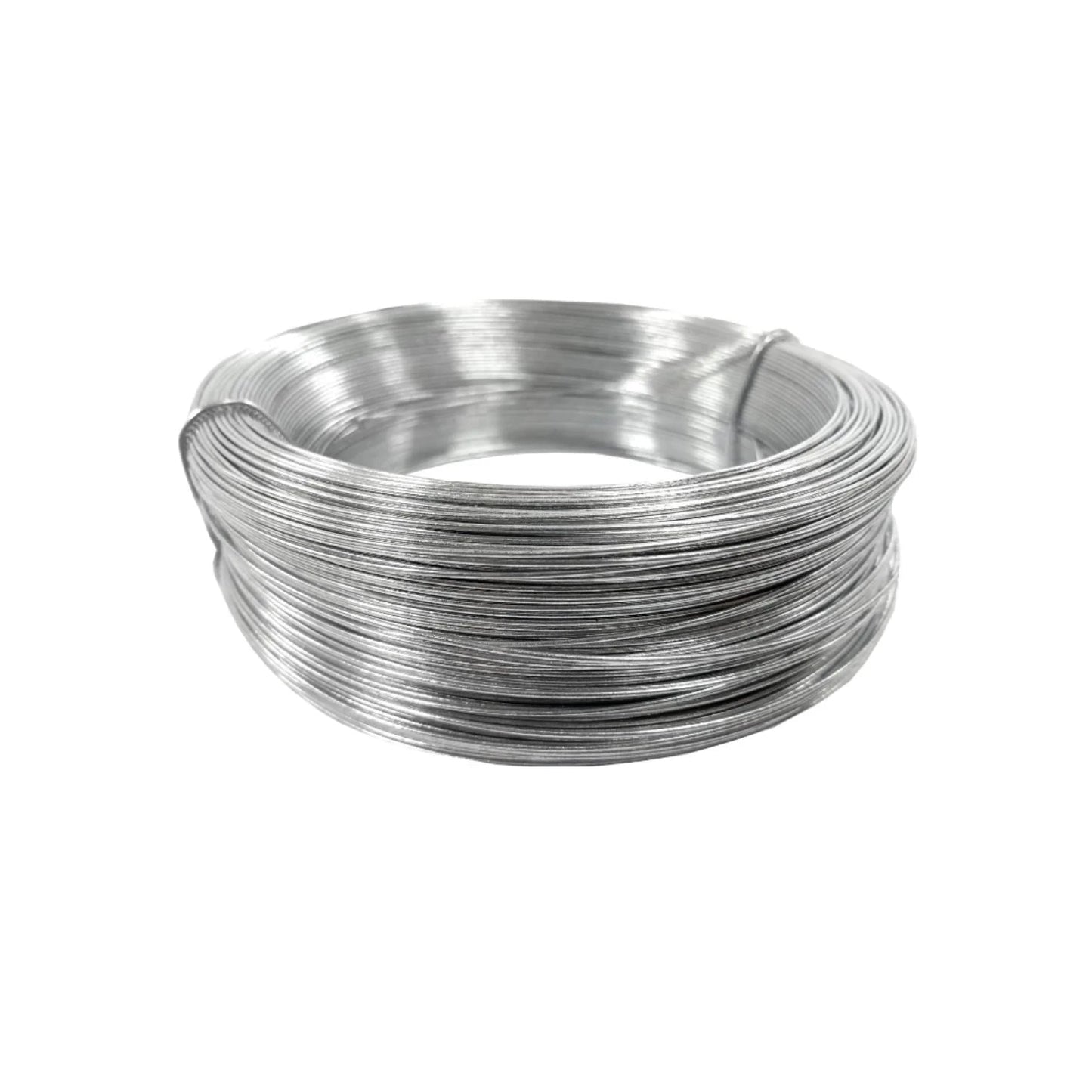 Rollo de alambre galvanizado calibre 14, acabado metálico brillante para usos en construcción y sujeción