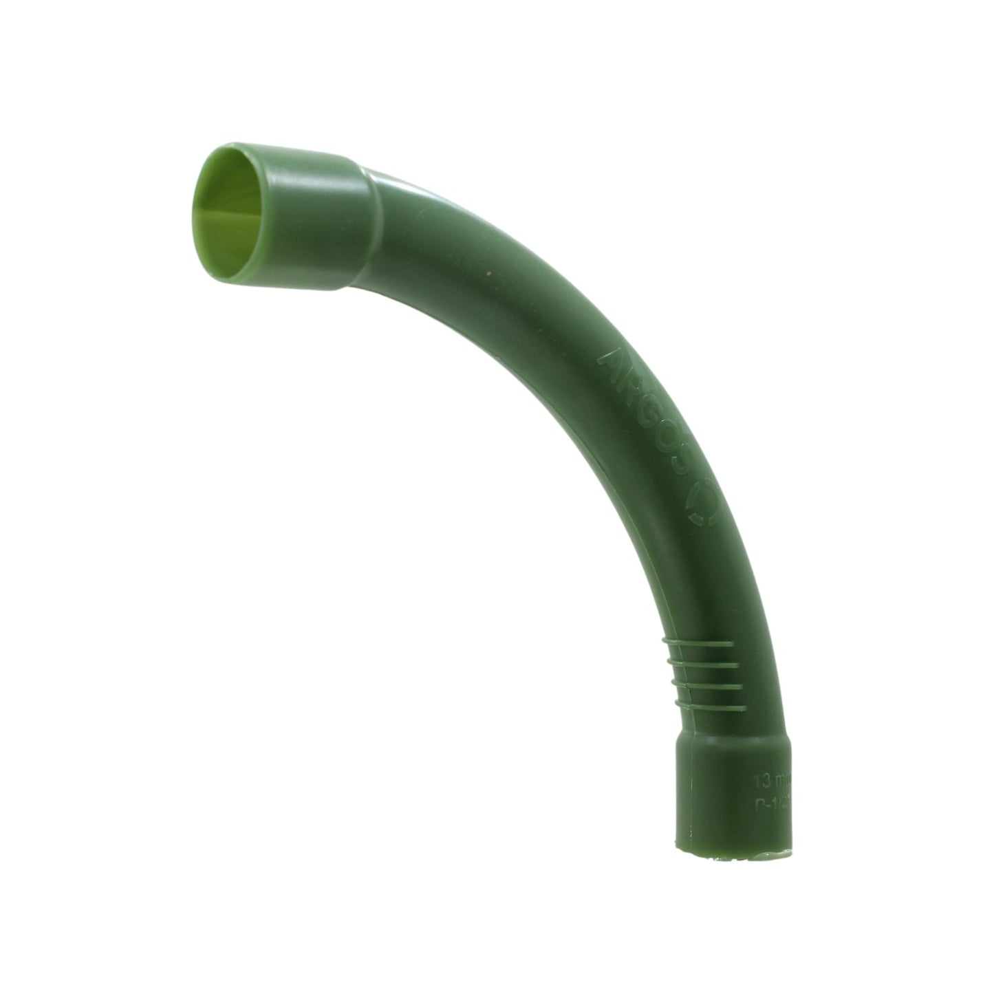 Codo conduit PVC 90 grados verde 1/2 pulgada (13 mm) Argos para instalaciones eléctricas