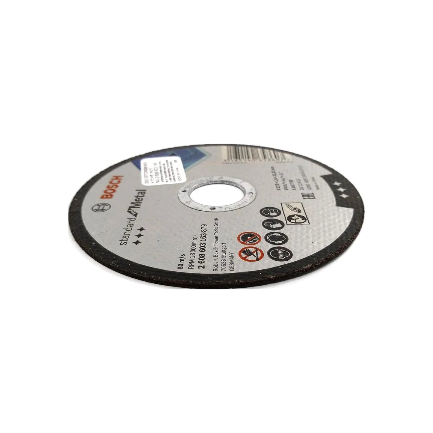 Disco de corte para metal Bosch Standard 4 1/2" gris negro, 1mm espesor, 13300 RPM para amoladora angular