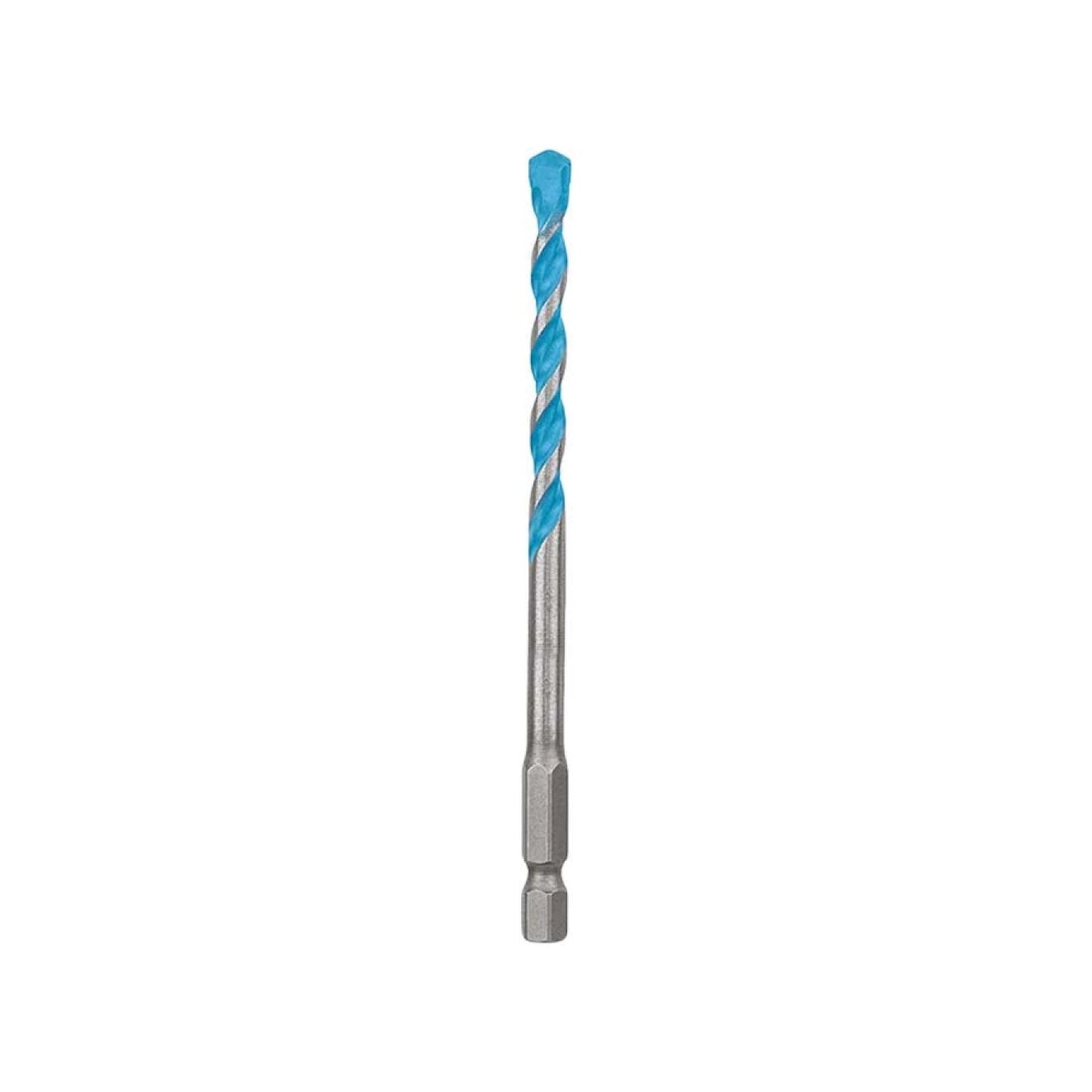 Broca multiconstrucción HEX con flauta azul para taladro, perfora concreto, ladrillo, cerámica.