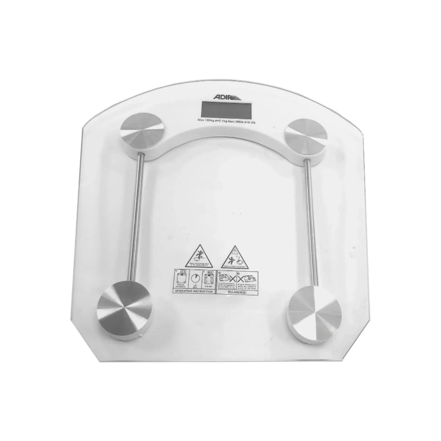 Báscula digital para cuerpo.,Base ABS,Plataforma: Vidrio templado de 6 mm,Peso máximo: 180 kg,Pantalla LCD,Enciende automáticamente y se apaga a los pocos segundos de haberse bajado.