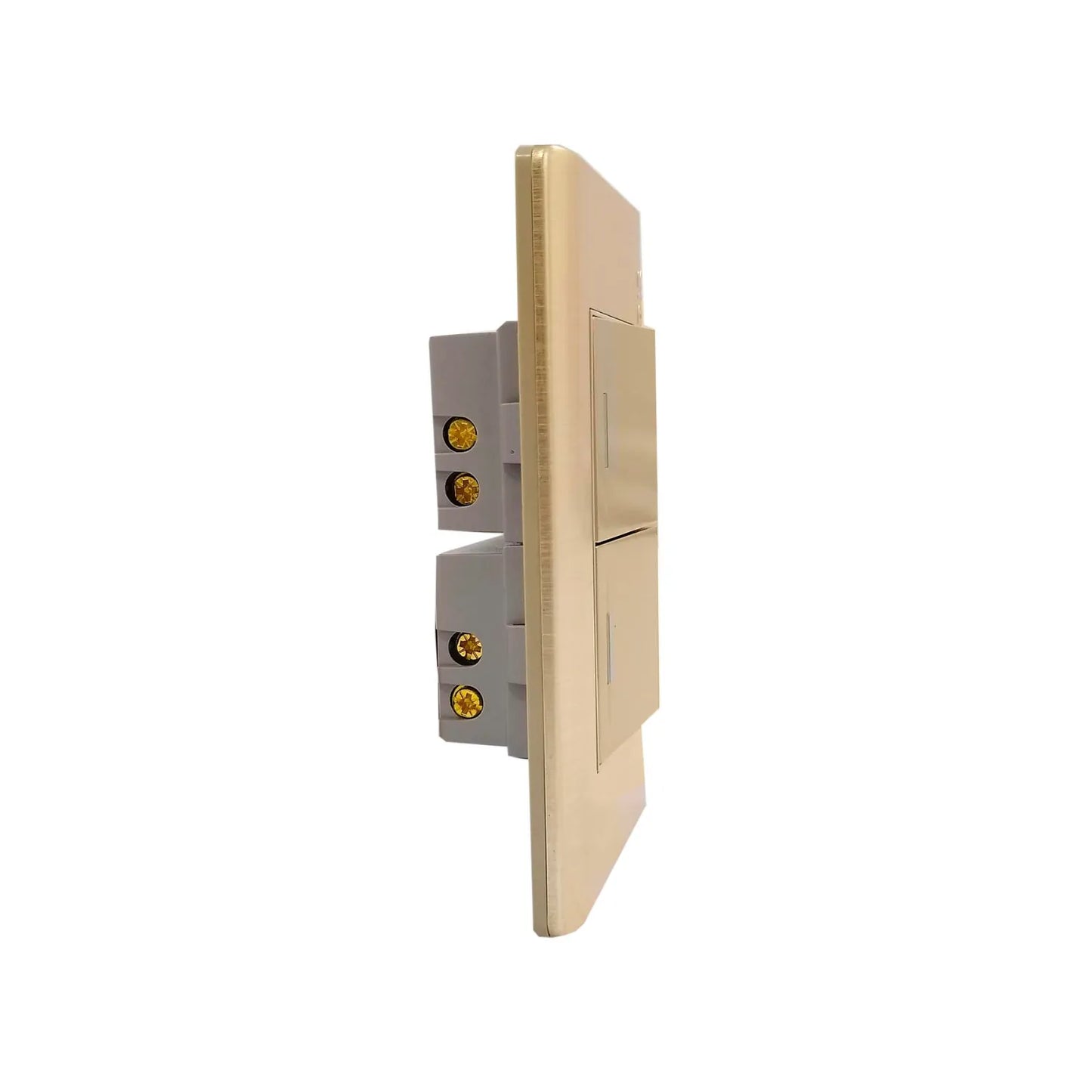 Placa 2 apagadores rose gold Adir 4626 florence