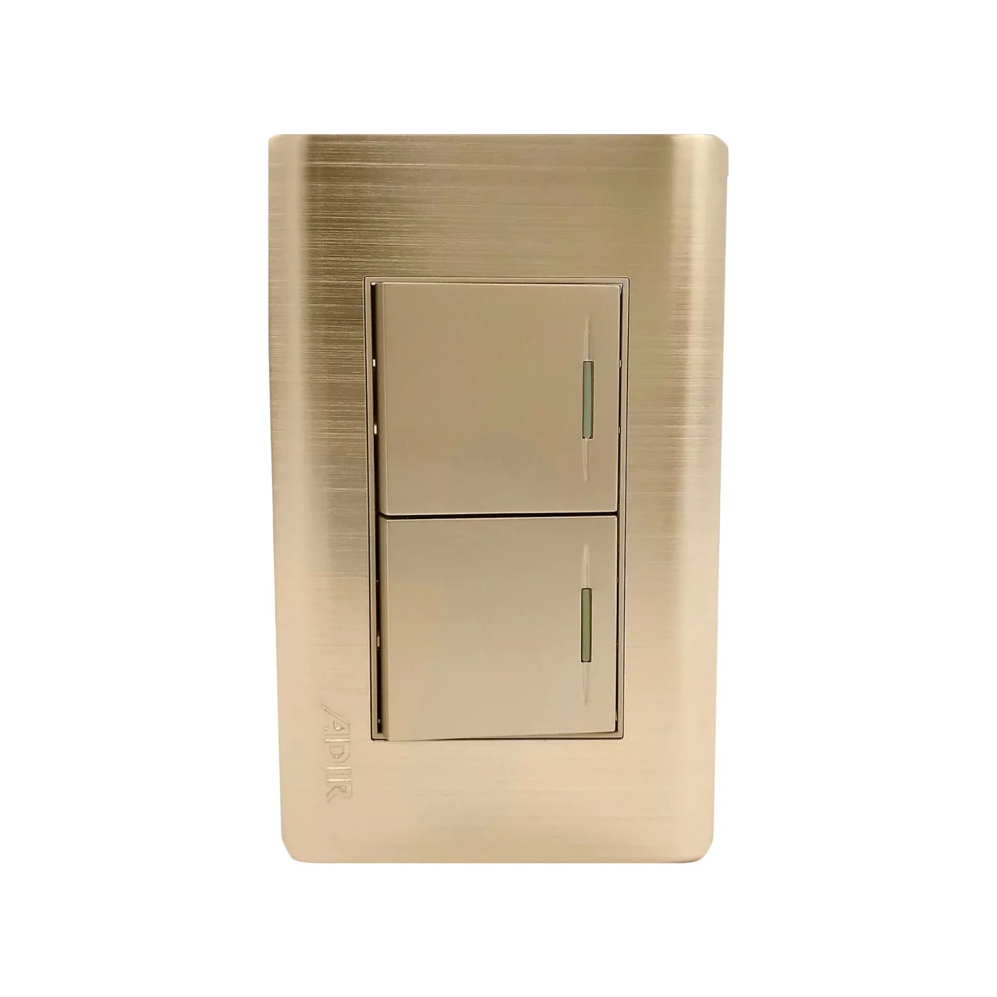 Placa 2 apagadores escalera rose gold Adir 4629 florence