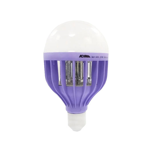 Base E27,Elimina mosquitos y otros insectos voladores.,3 funciones (luz brillante, luz media, mosquitokiller).,Repelente led de 12 W