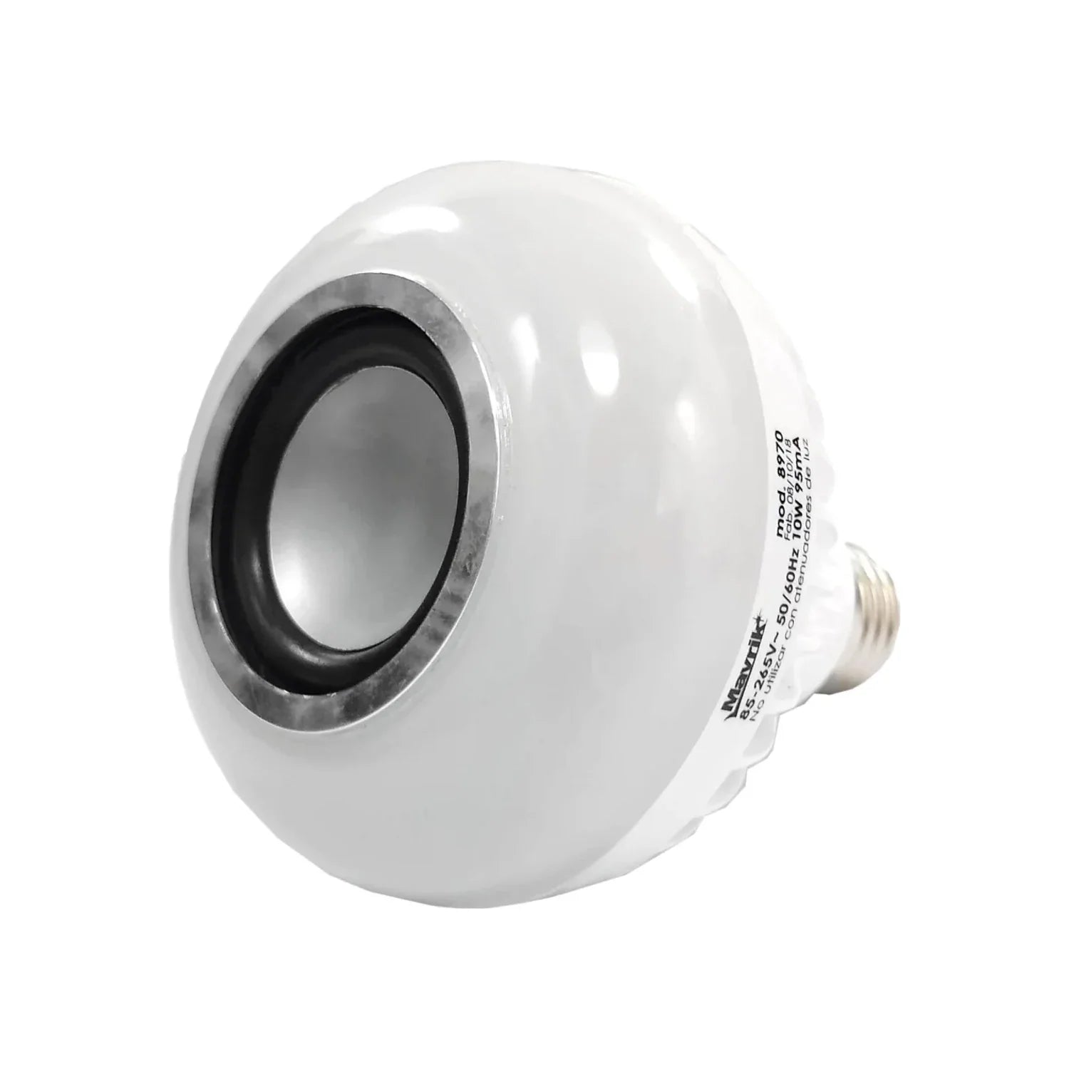 Lámpara LED RGB rítmica.,Se conecta vía bluetooth.,10 W,Base E26