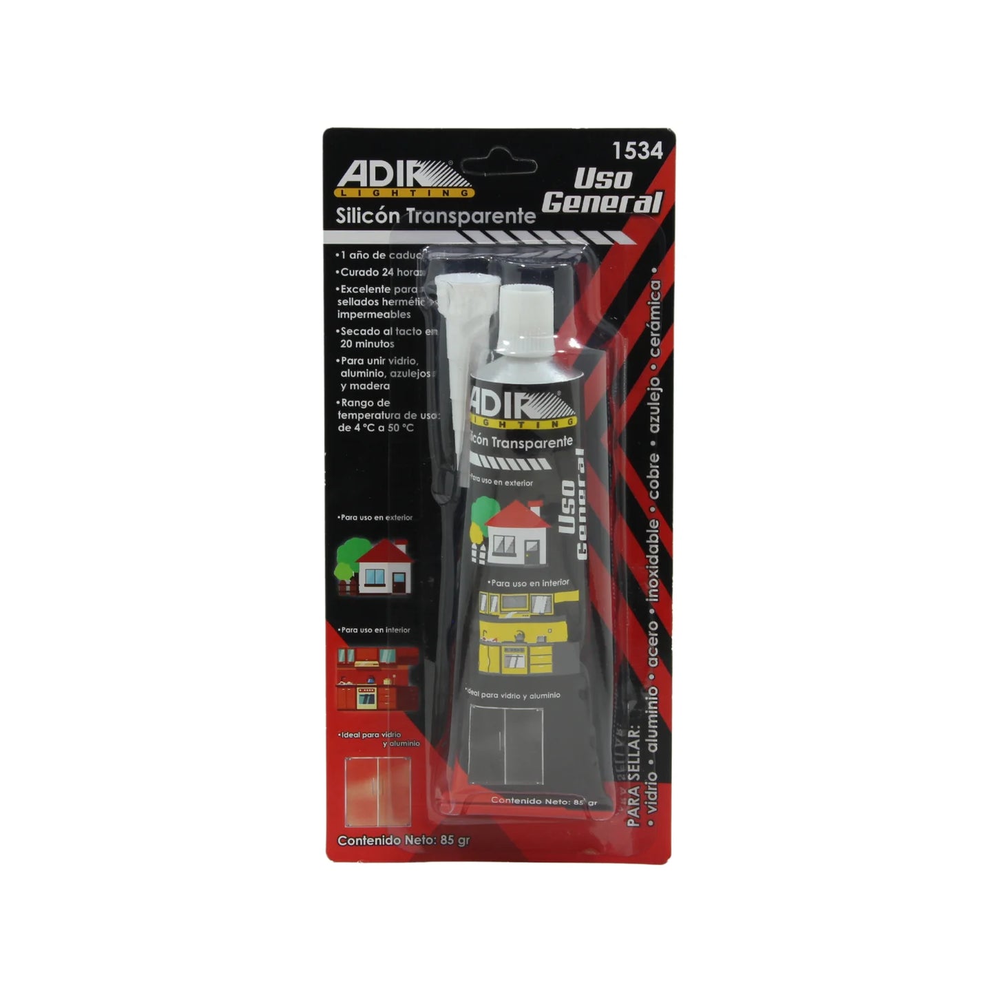 Silicon transparente 85 g Adir 1534