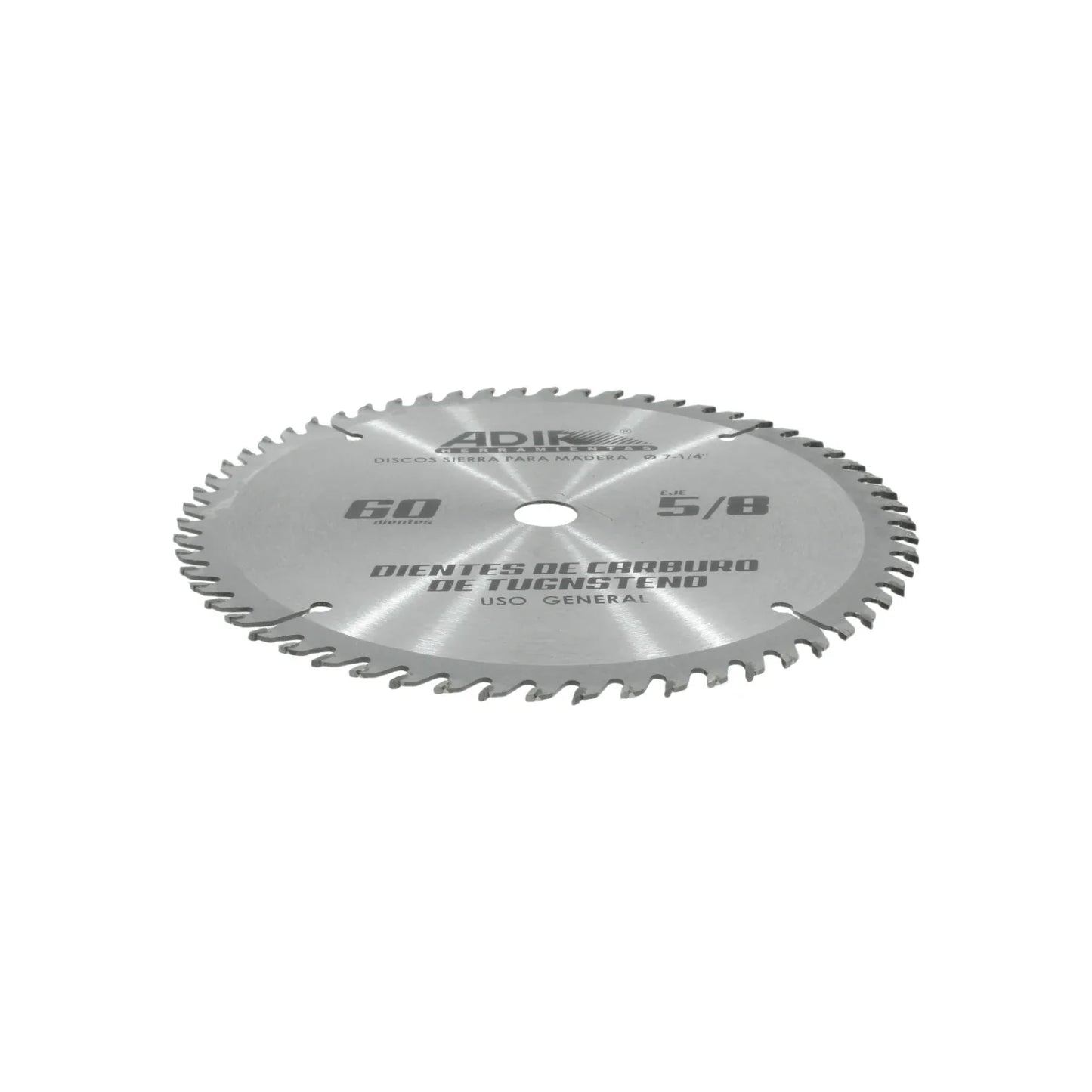 Disco sierra circular 7 1/2" de 60 dientes para madera Adir 15406