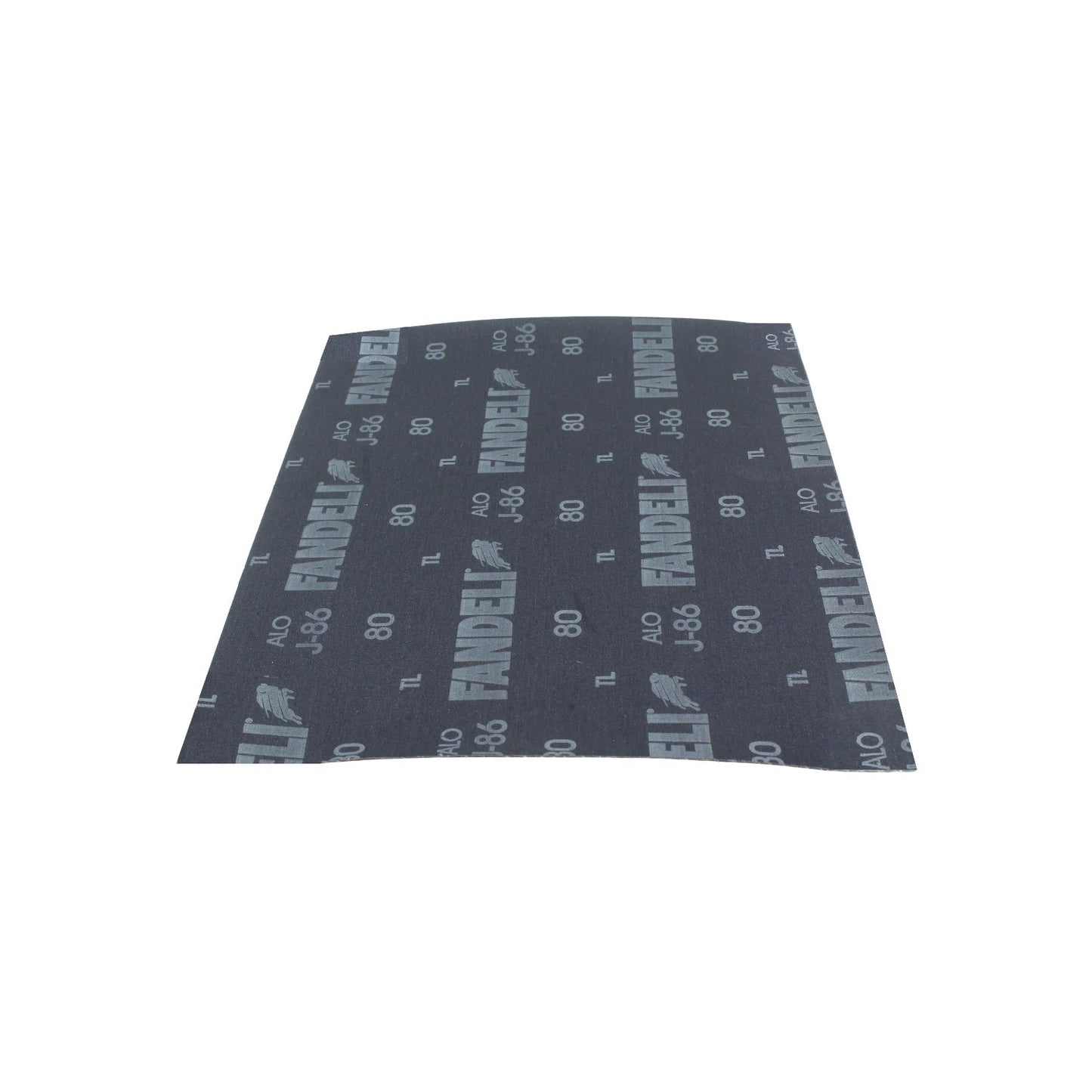 Pliego de lija Fandeli J-86, esmeril grano 80 gris oscuro para lijar y pulir madera y metal