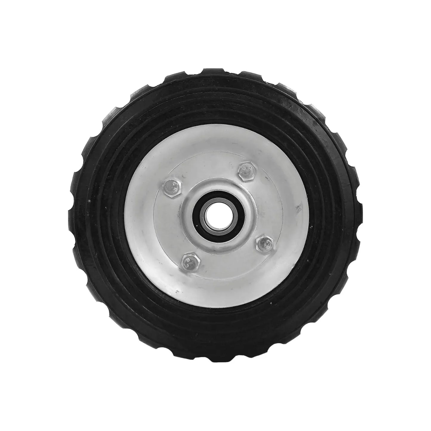 Rueda hule de 7", Para diablo., Cuenta con 2 baleros.