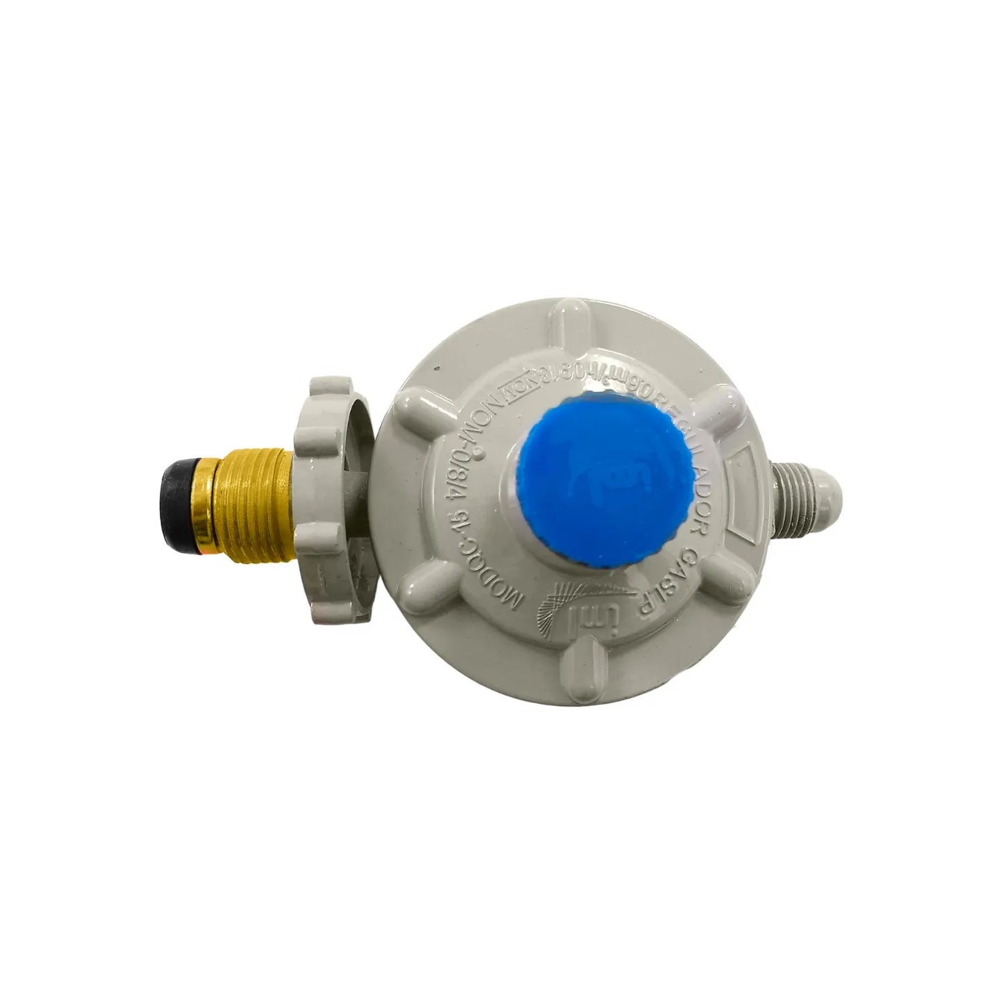 Regulador de gas tipo 1,Fácil conexión punta pool.,Minimiza riesgos de instalación.,Regulador con maneral de rosca.