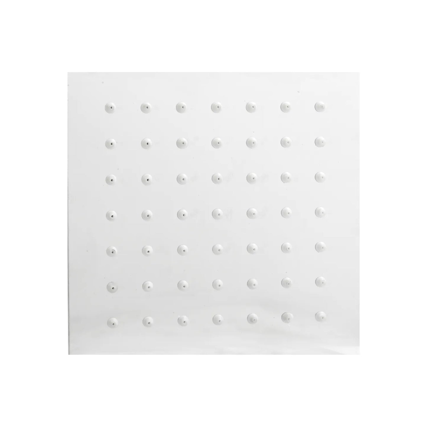 Regadera cuadrada de acero inoxidable cromada con boquillas de silicona para ducha tipo lluvia