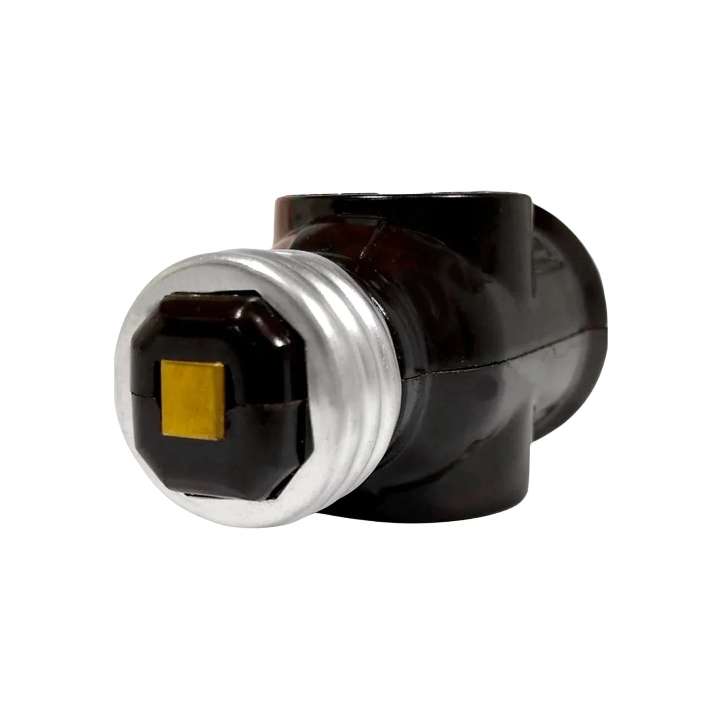 Adaptador eléctrico de socket ladrón café para foco con base E27