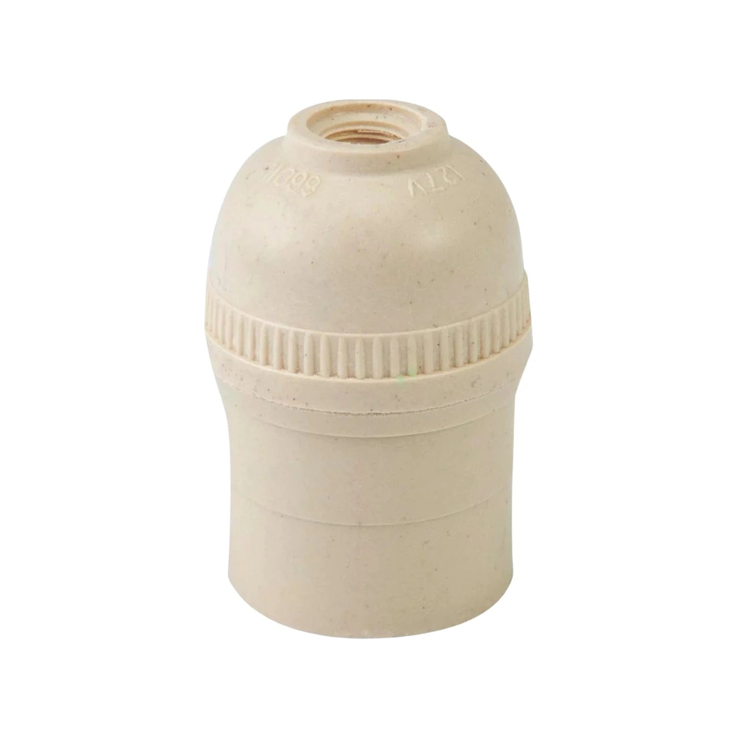 Socket sencillo de baquelita marfil 127V para bombillas estándar