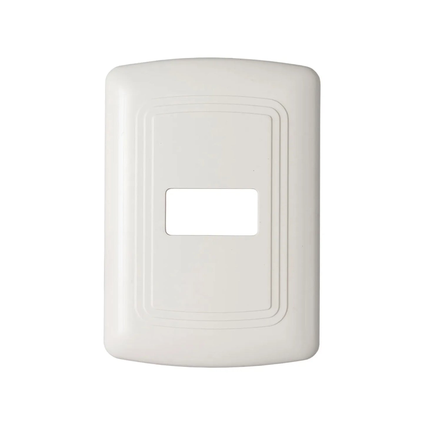 Fabricada de plástico ABS,Placa una ventanA,Incluye tornillos.,Placa marfil.