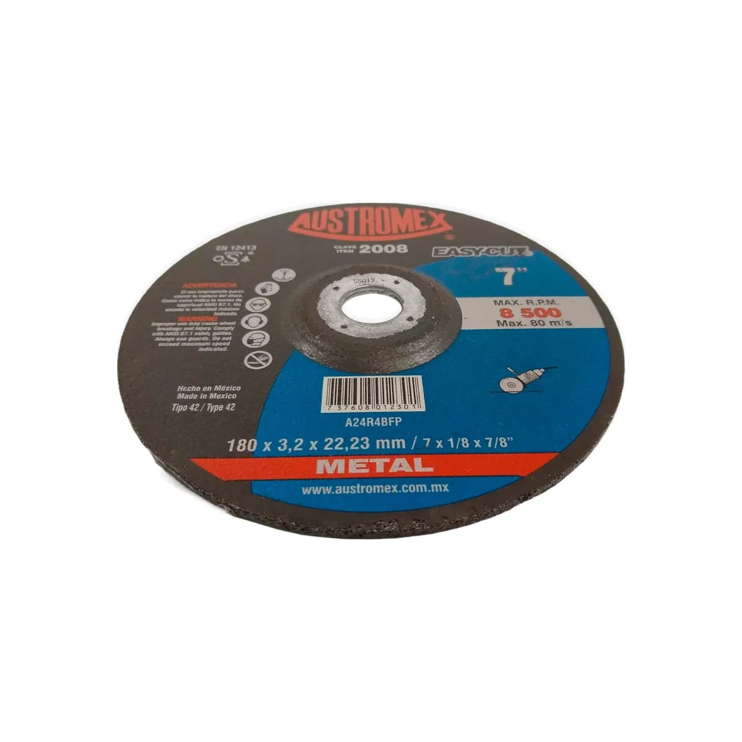 Disco 7" corte metal Austromex 2008