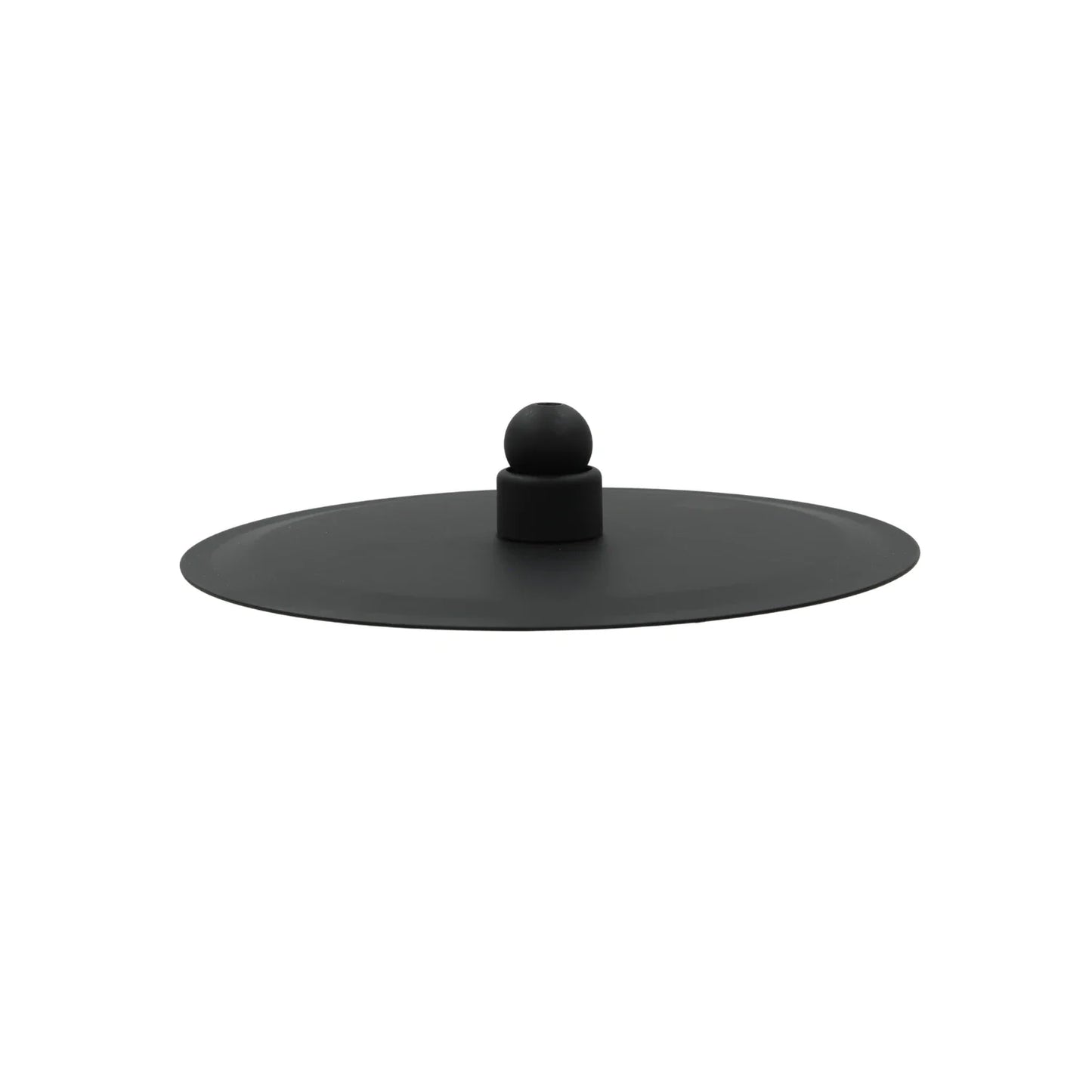 Regadera redonda 8" acero inoxidable negra Metalflu 10892