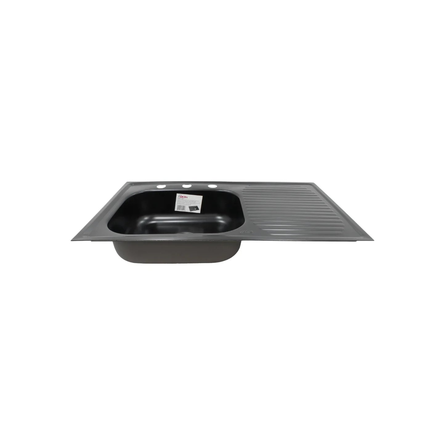 Tarja 80 cm x 50 cm escurridor derecho negro mate Ekon 60051