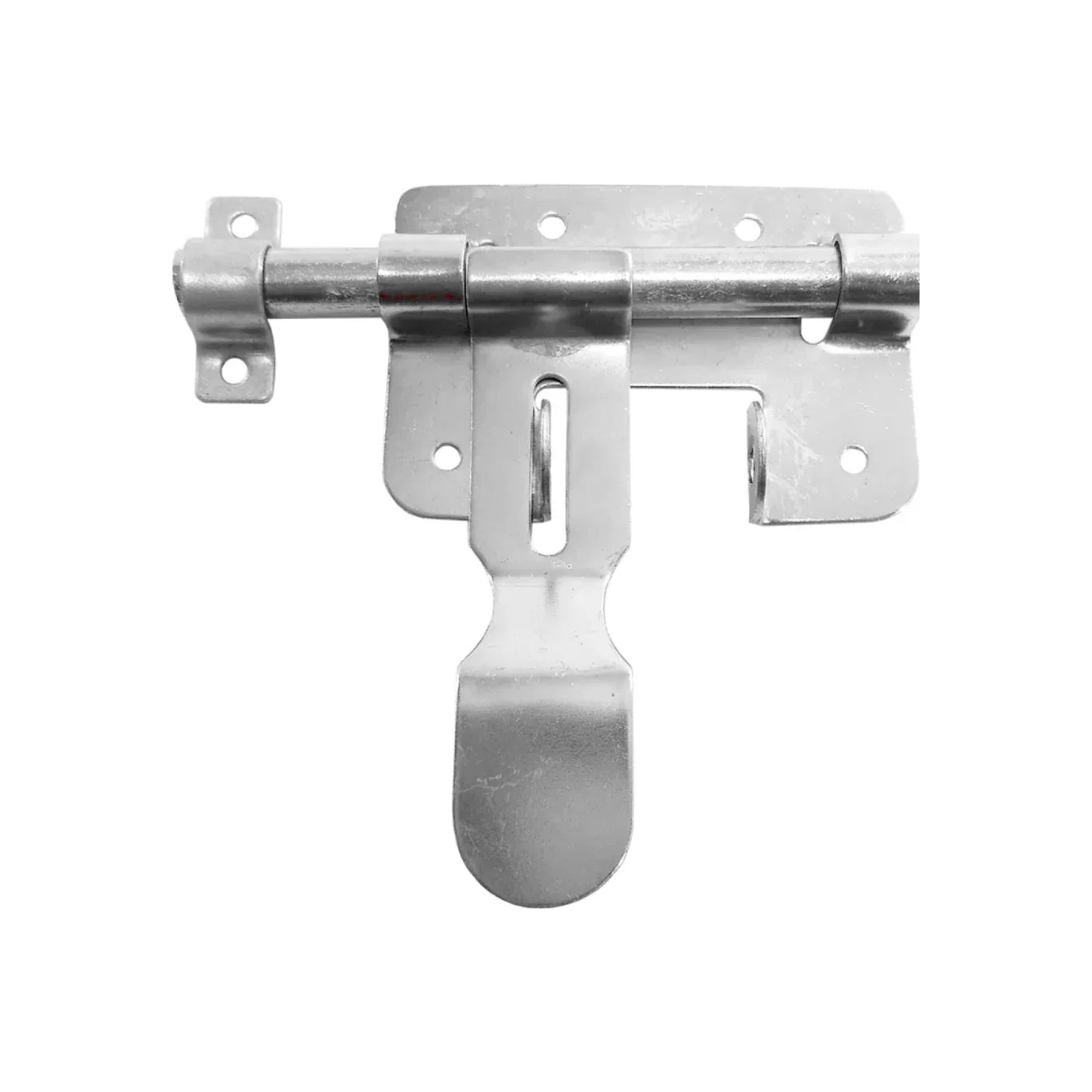 Fabricado enlámina galvanizada.,Ideal para puertas de madera o metal.,Se puede atornillar y soldar a la puerta.,Con albada para candado.