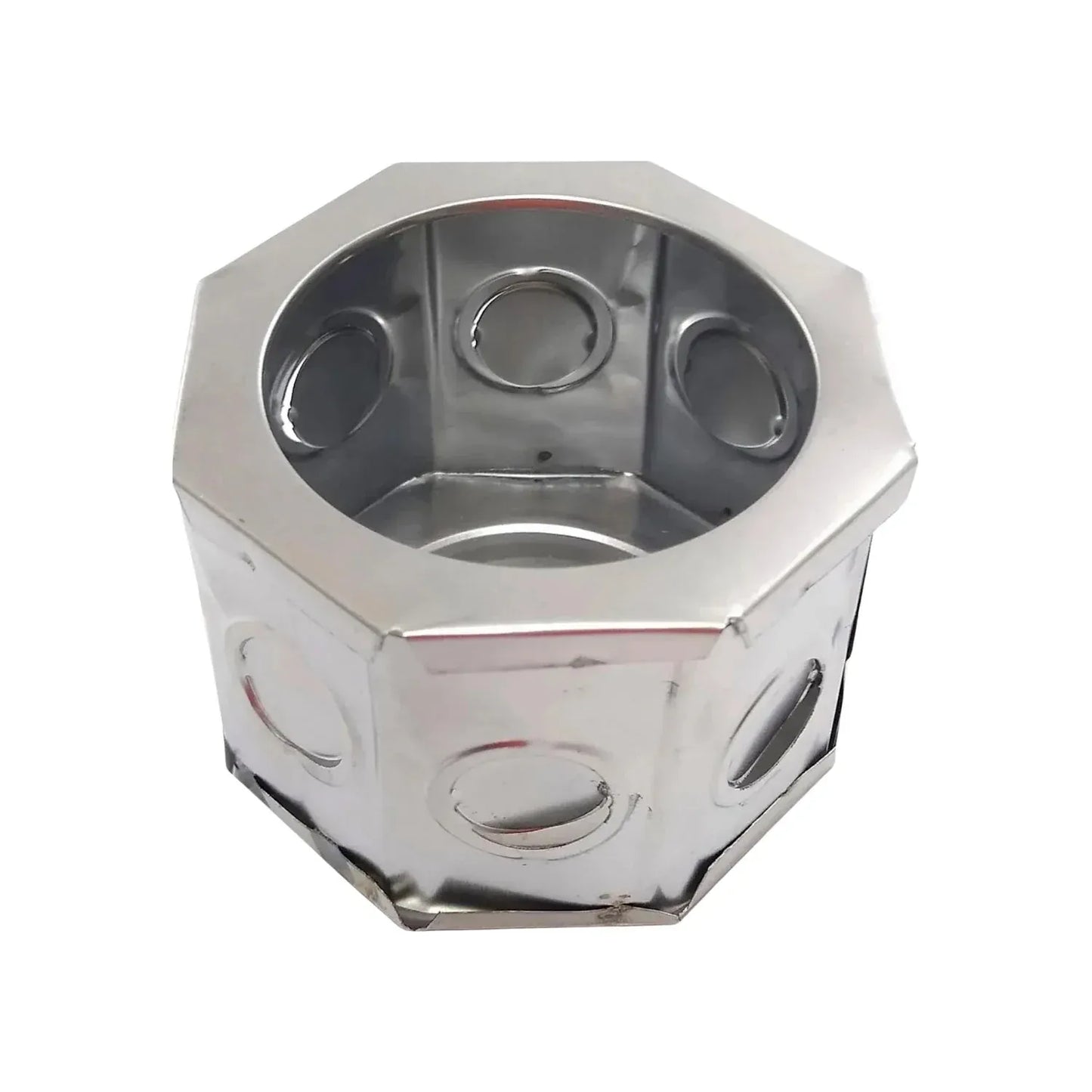 Bote integral octagonal galvanizado 6x9cm para instalaciones eléctricas y caja de registro metálica