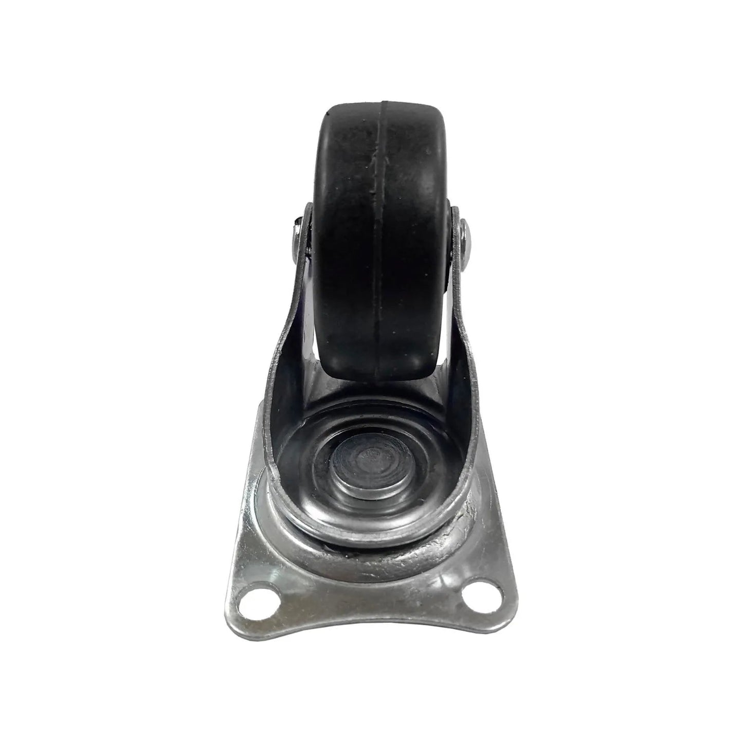 Rodaja giratoria negra de 1.5 pulgadas con placa de montaje para muebles y equipos