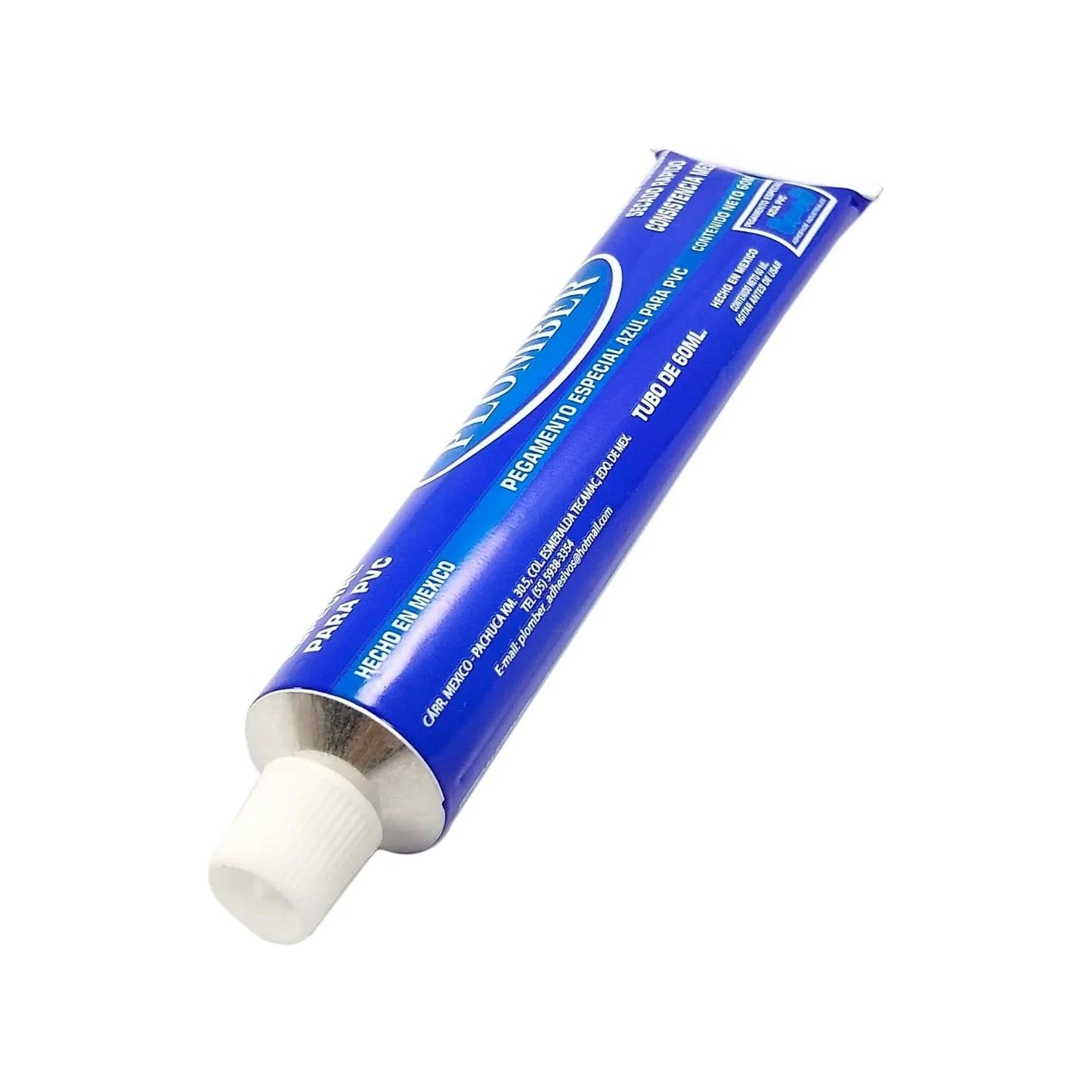 Pegamento especial azul Plomber para PVC 60ml, adhesivo de alta resistencia para tuberías.