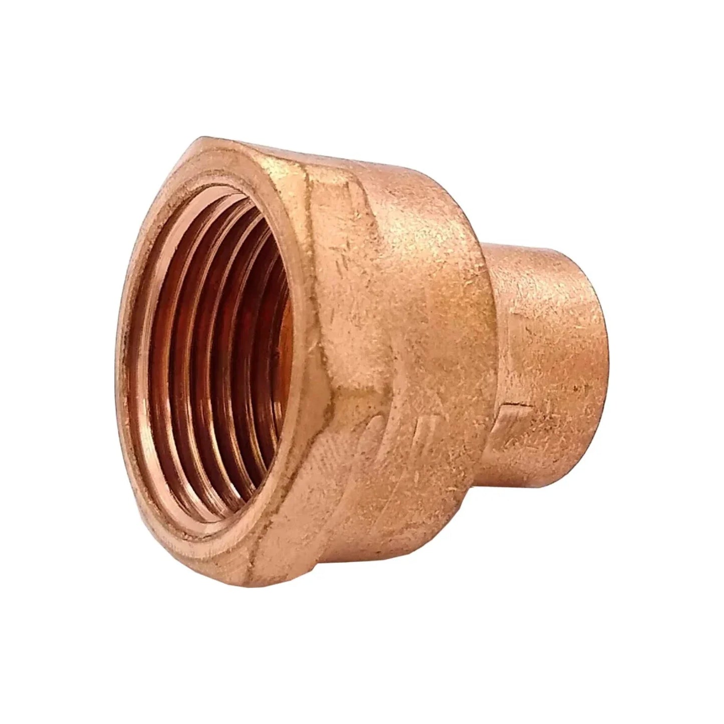 Elaborado de cobre.,Conector reducido 1/2"x3/4",Conector rosca interior.,Ideal para instalaciones de gas natural y LP