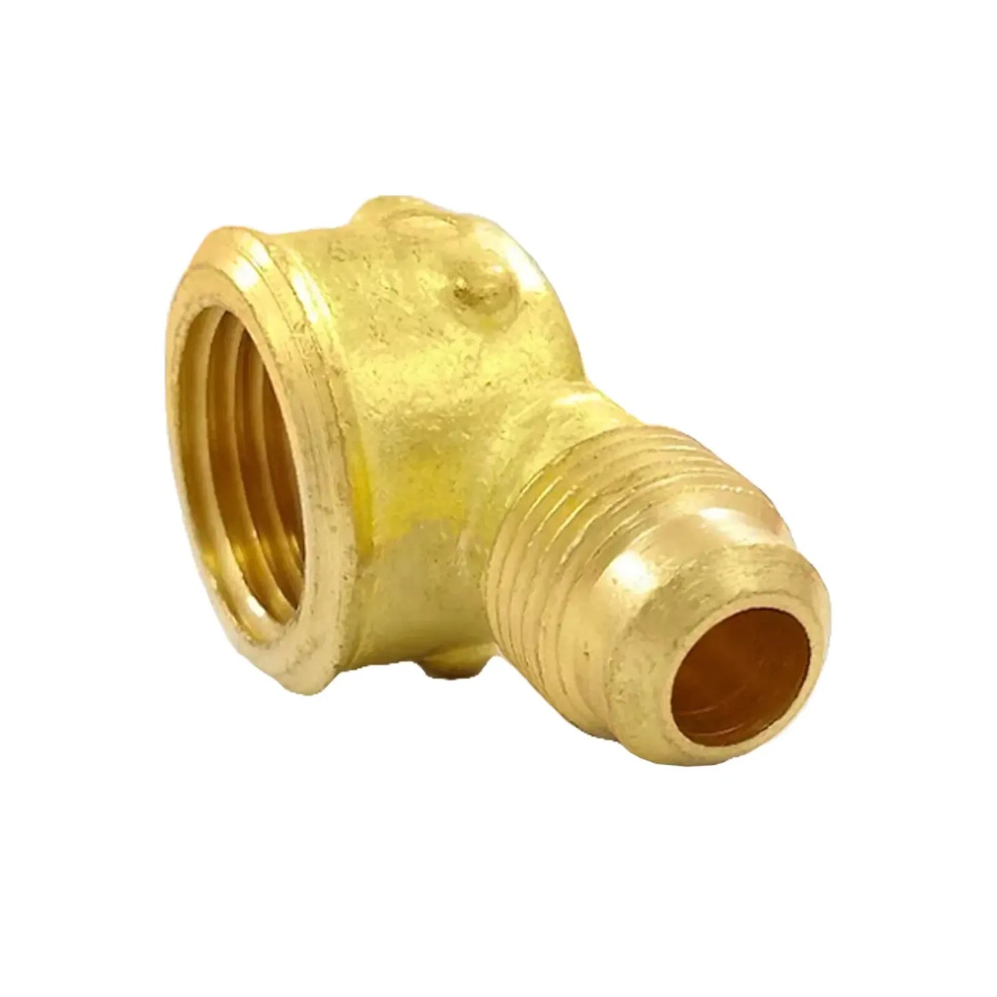 Adaptador codo de latón con rosca hembra y macho, conector para tuberías de gas o hidráulica de 90 grados