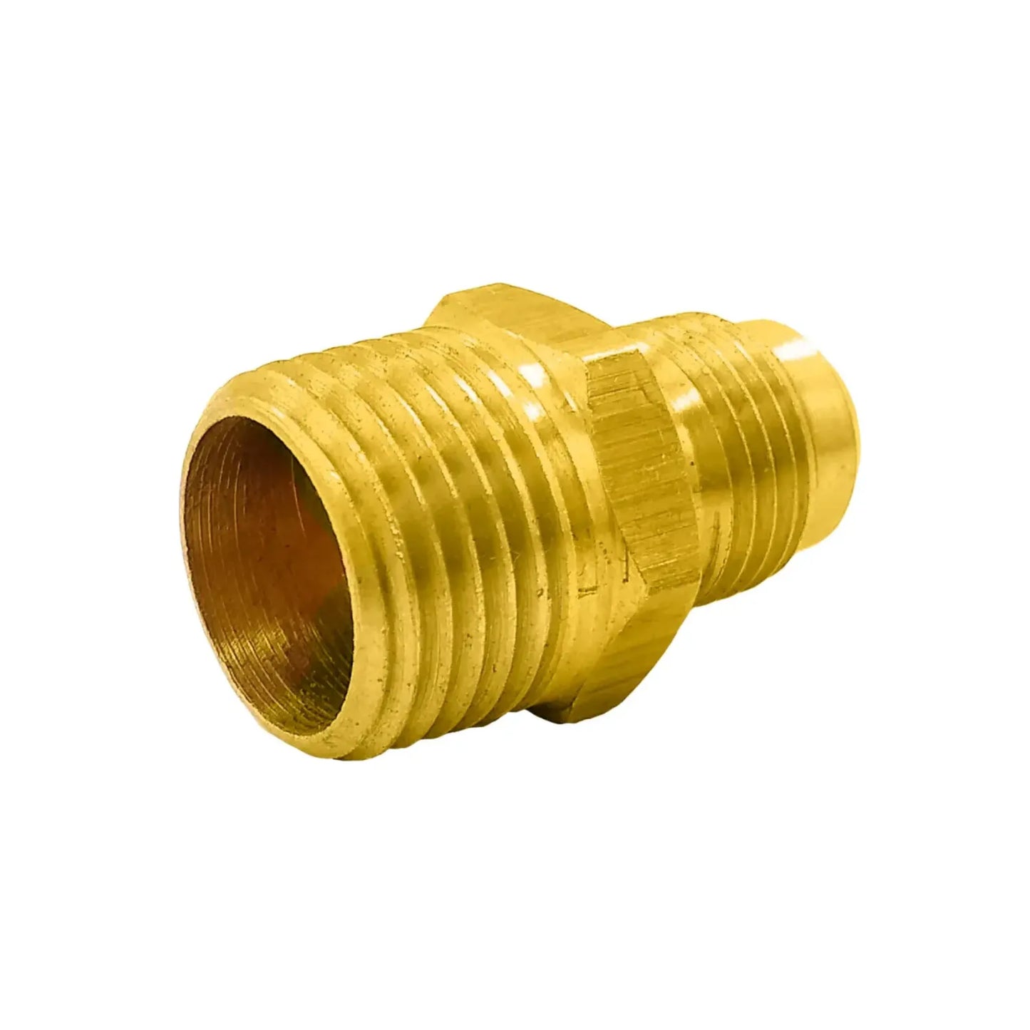 Adaptador de latón para tubería, conector macho roscado, conexión de transición para fontanería y sistemas de gas de 1/2 pulgada