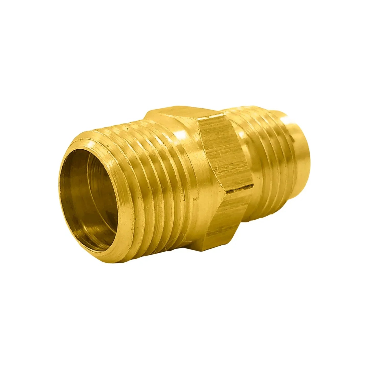 Niple terminal 3/8"x3/8" (10"x10 mm) latonado Aleamex AG-NT1010