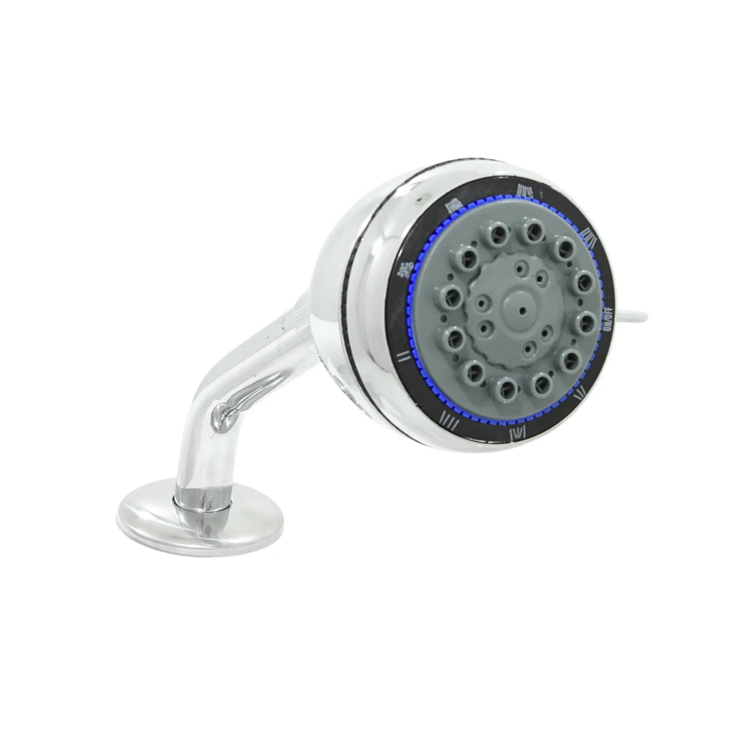 Regadera redonda 3" 5 funciones ABS Genflux RGFC314PLCB