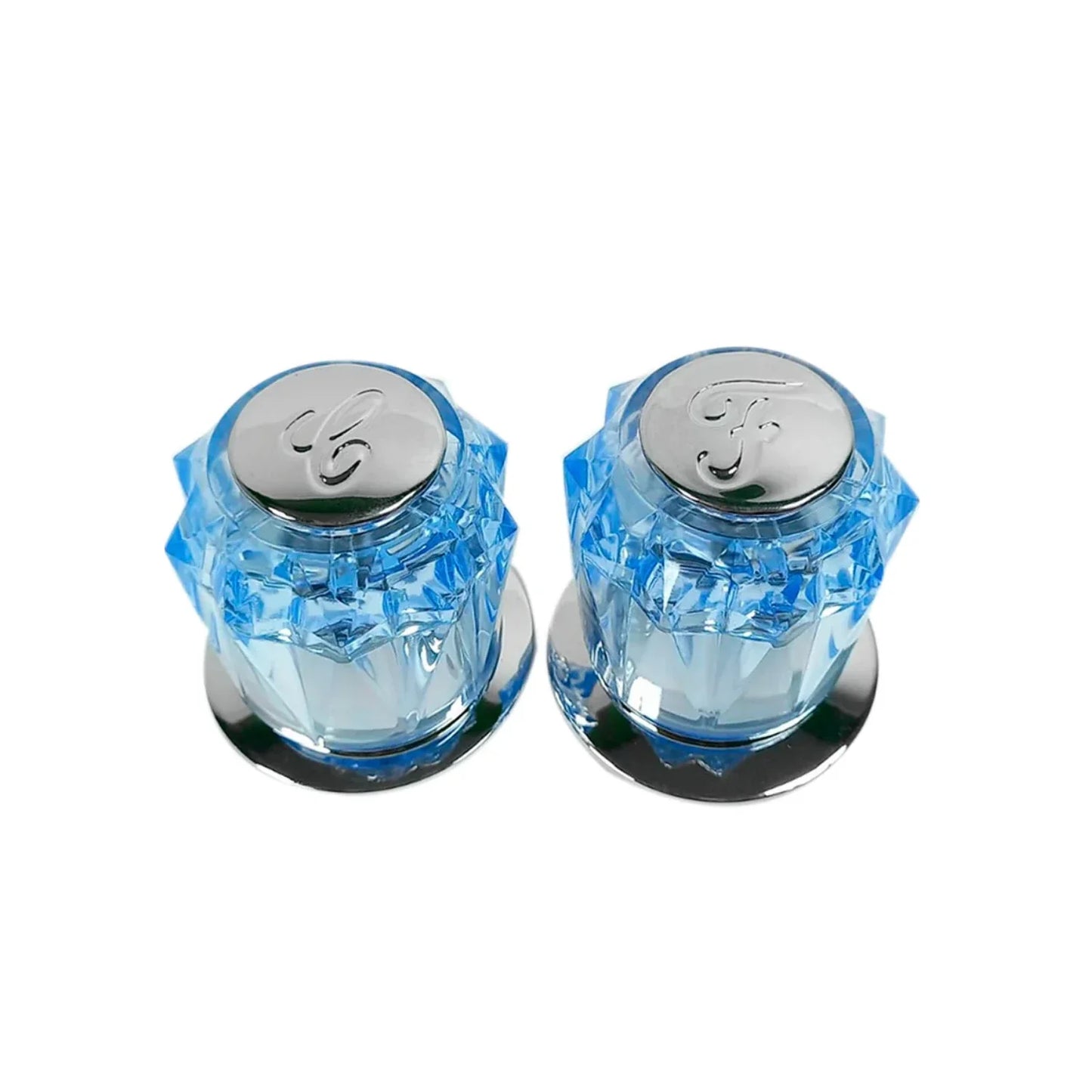 Cuerpo acrílico.,Acabado acrílico azul.,Para regadera.,Chapeton metálico.