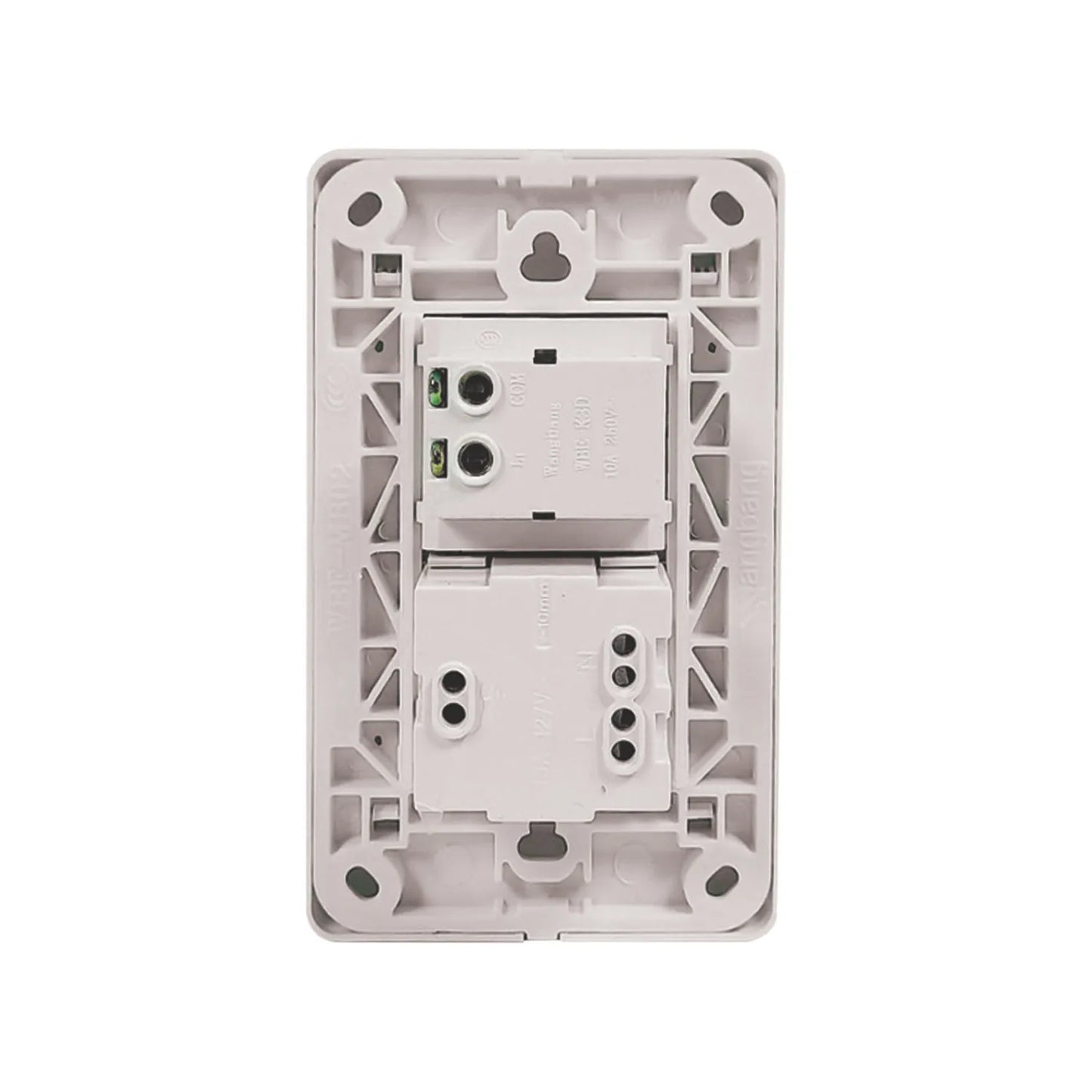 Placa 1 apagador/1 contacto blanca Genlit GL-PKACB