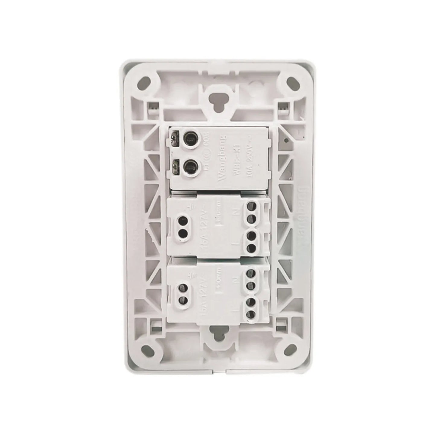 Placa 1 apagador/2 contactos blanca Genlit GL-PK12B