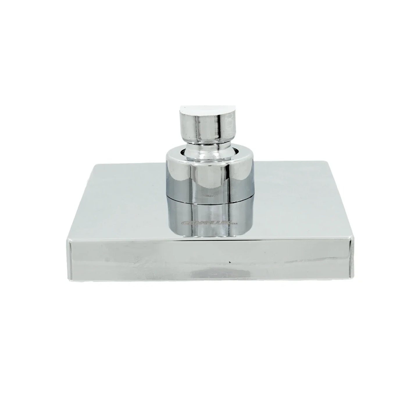 Regadera cuadrada 4" ABS negra cromada Genflux CU320PL4