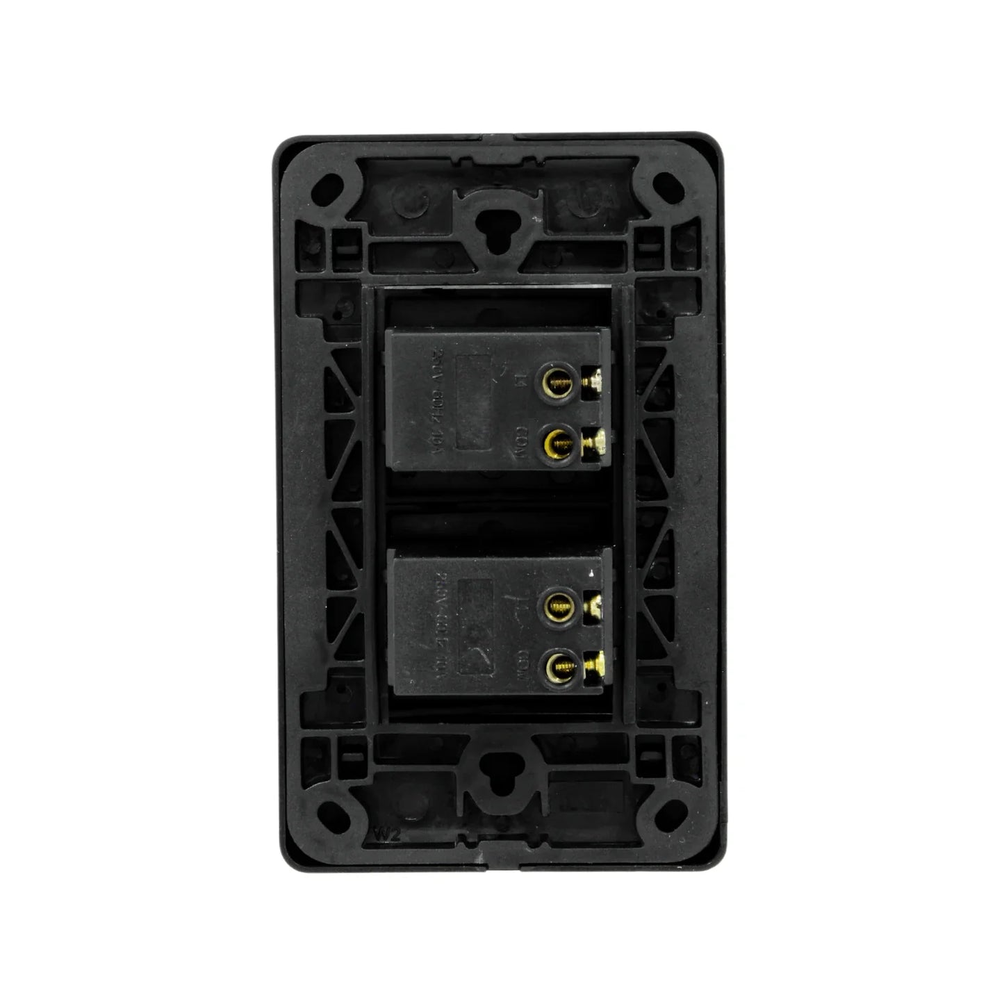 Placa 2 apagadores negra Genlit GL-PKBU2A buio