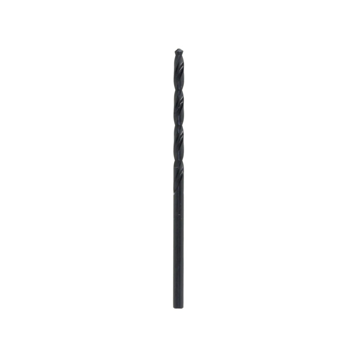 Broca helicoidal de alta velocidad HSS, color negro, para perforar metal, con punta afilada.