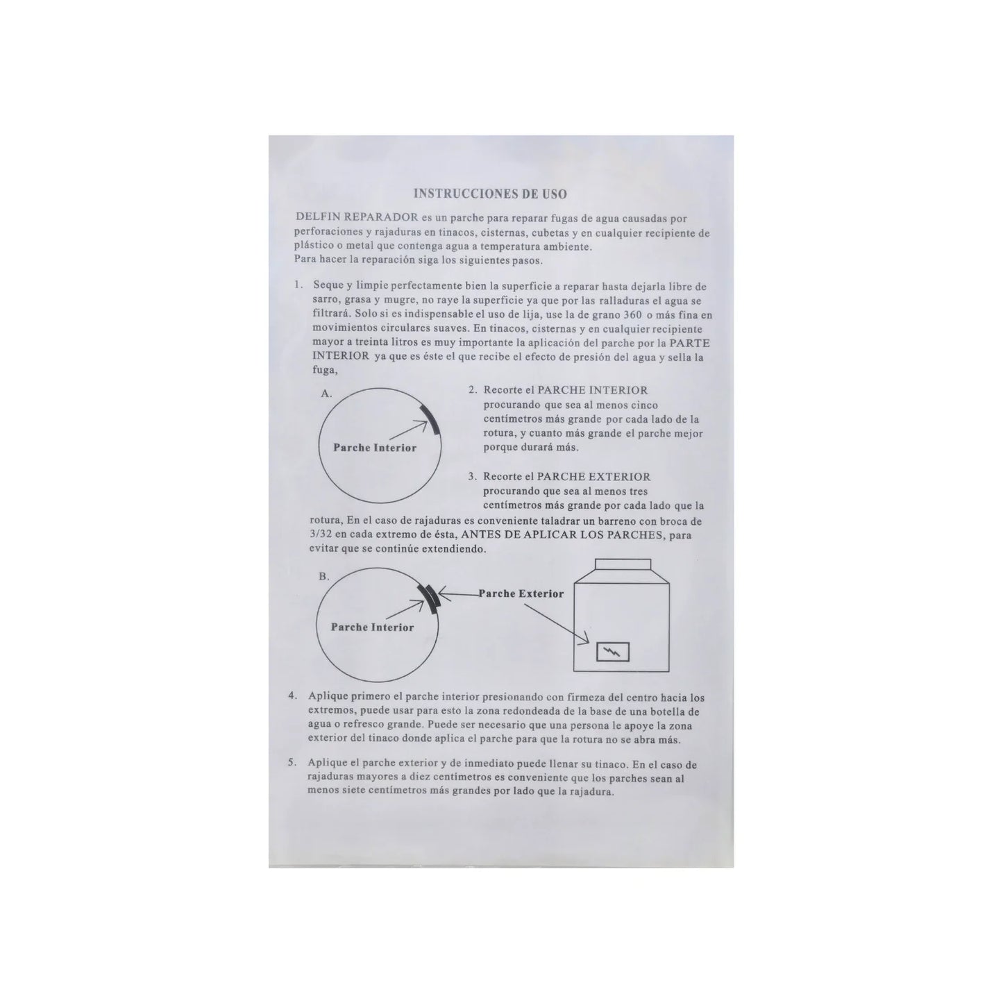 Parche para tinaco mediano Delfín